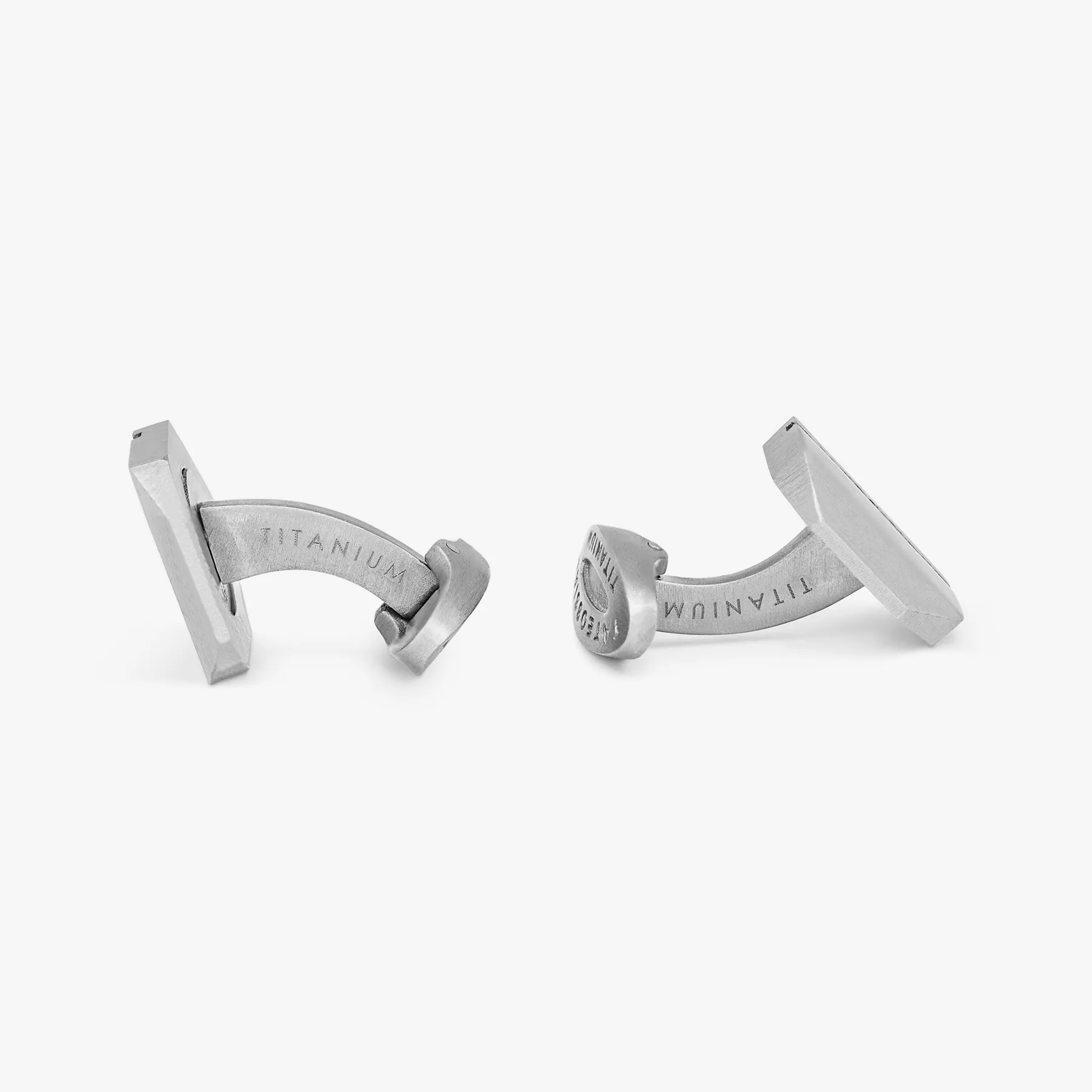 Titanium Octo Precious Cufflinks With Black Diamonds sold by Tateossian product image thumbnail 3