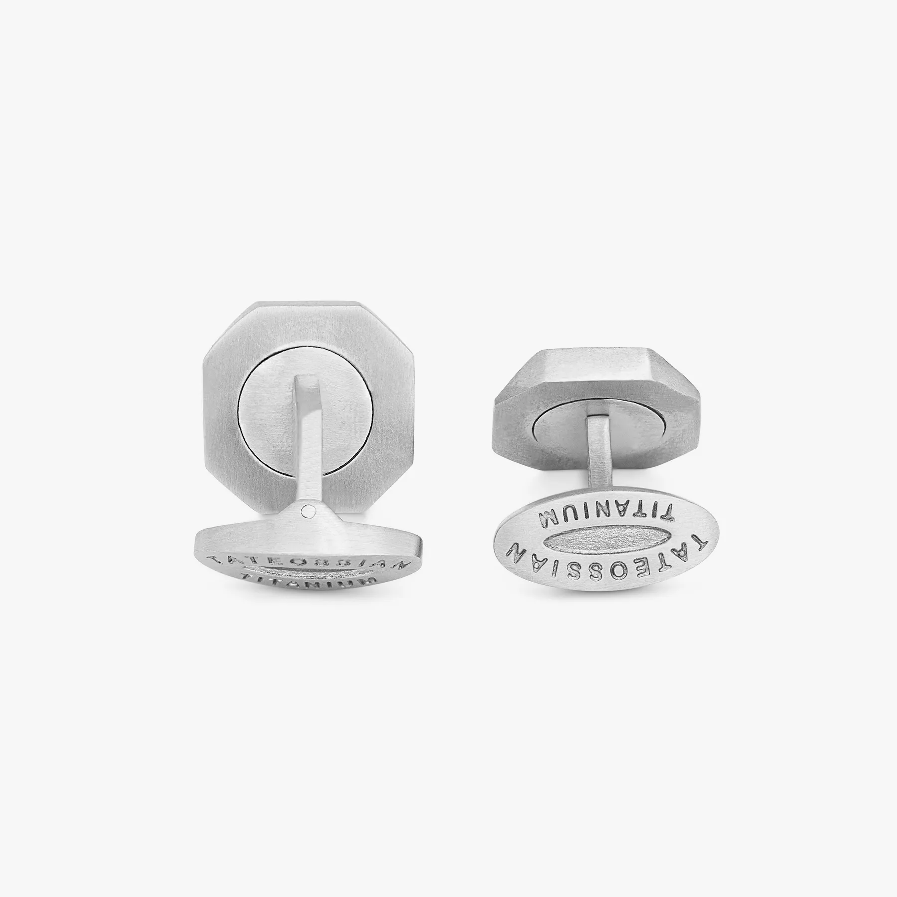 Titanium Octo Precious Cufflinks With Black Diamonds sold by Tateossian product image thumbnail 2