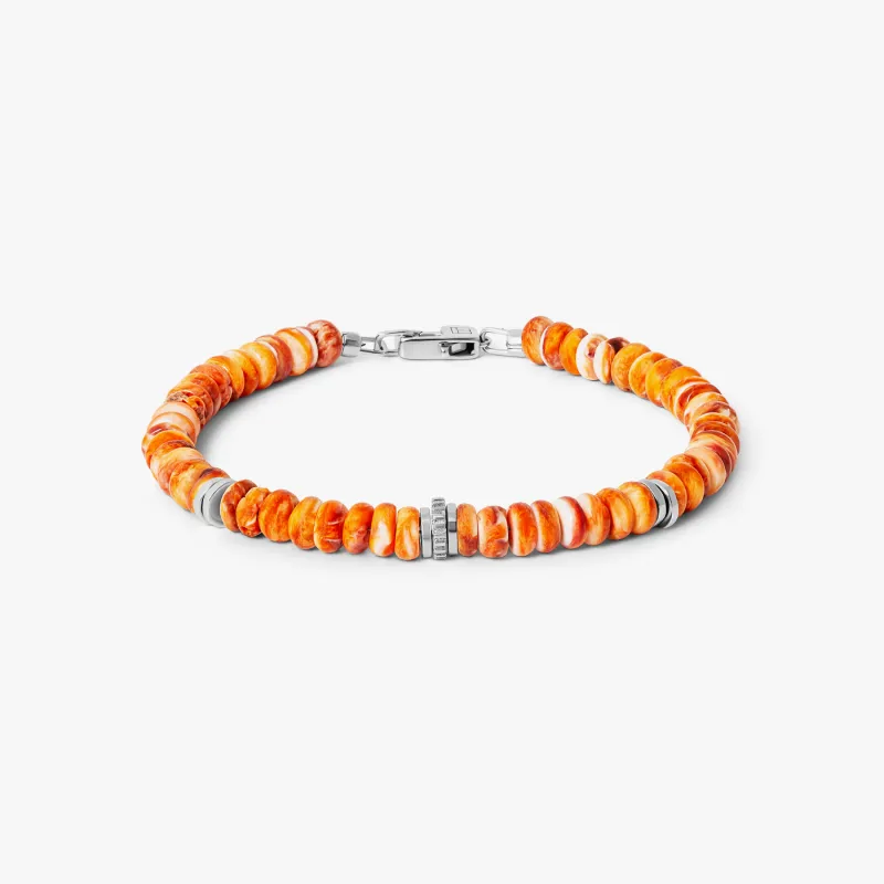 Spiny Oyster Bracelet In Orange (Limited Edition) sold by Tateossian