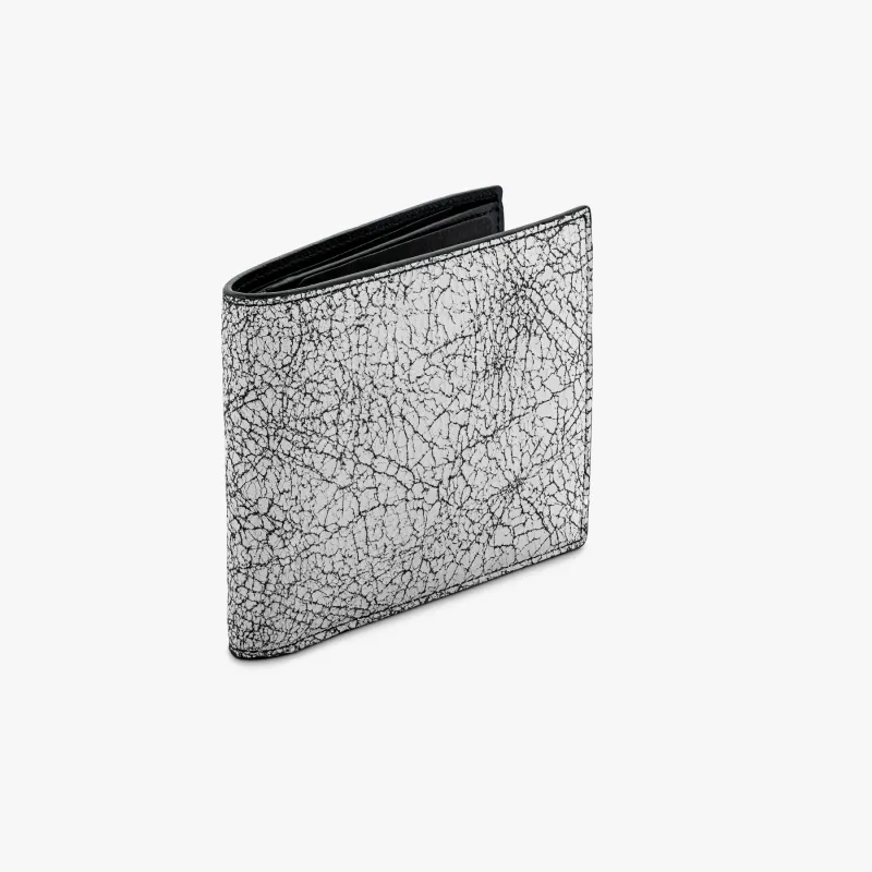 Graffiti Colorama bifold wallet in black and white leather sold by Tateossian