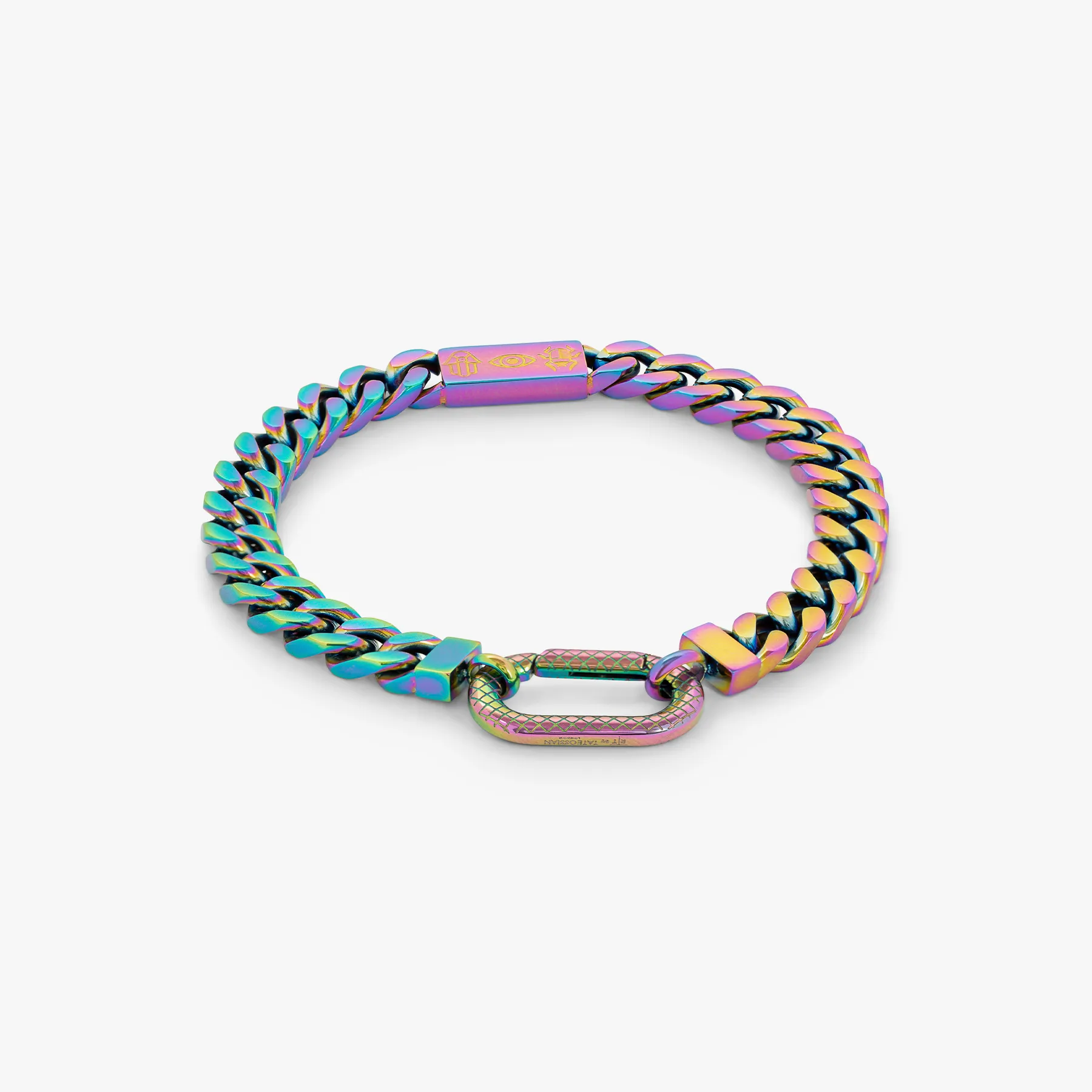 Iridescent stainless steel Kaleidoscope Amulet bracelet sold by Tateossian product image thumbnail 3