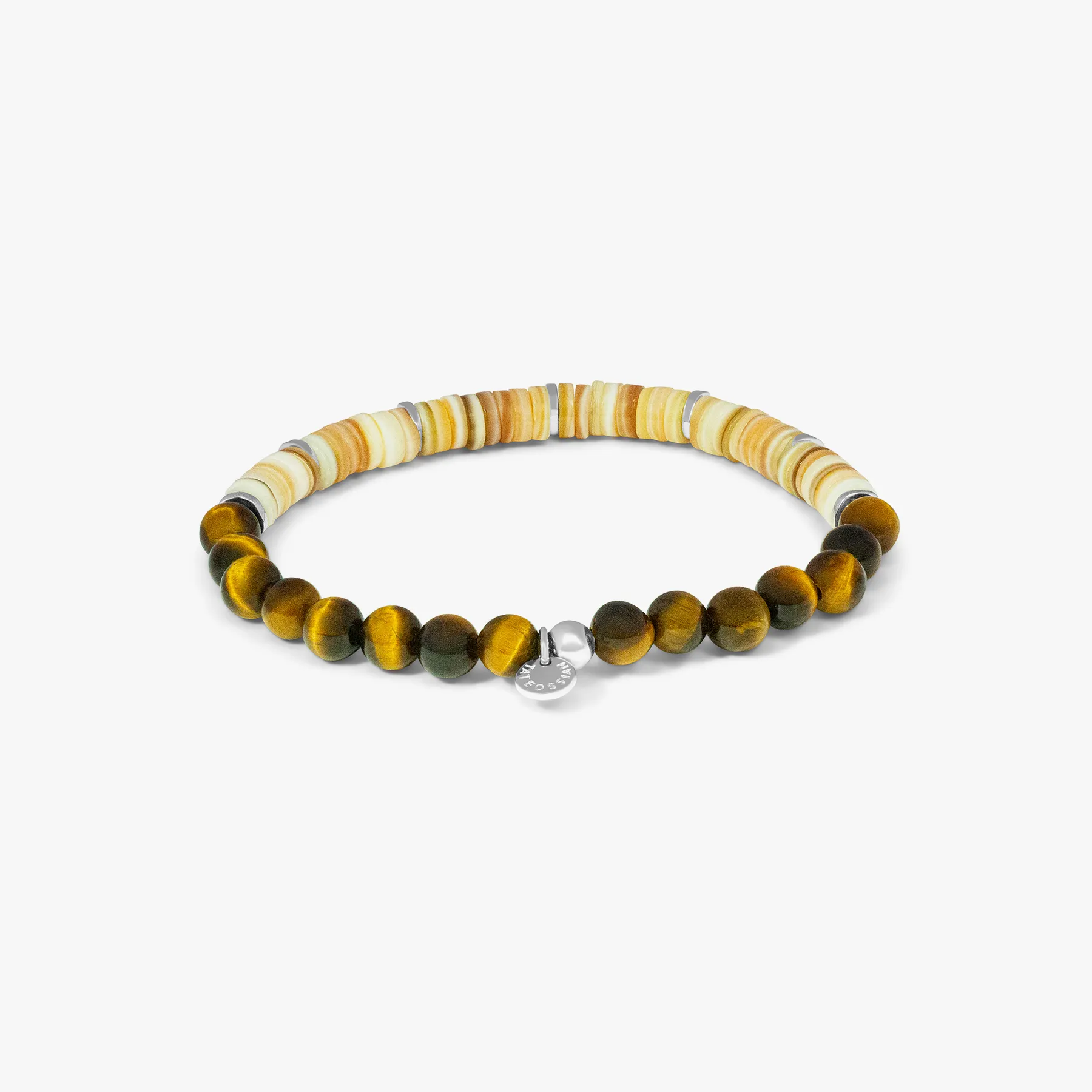 Oceana Bracelet In Beige Rhodium Plated Silver sold by Tateossian product image thumbnail 2