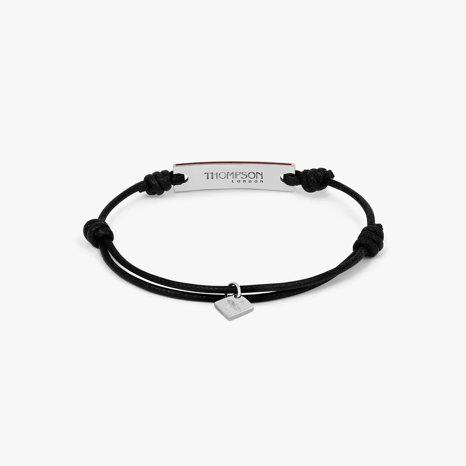THOMPSON Manifestation Cord Bracelet In Stainless Steel sold by Tateossian product image thumbnail 2