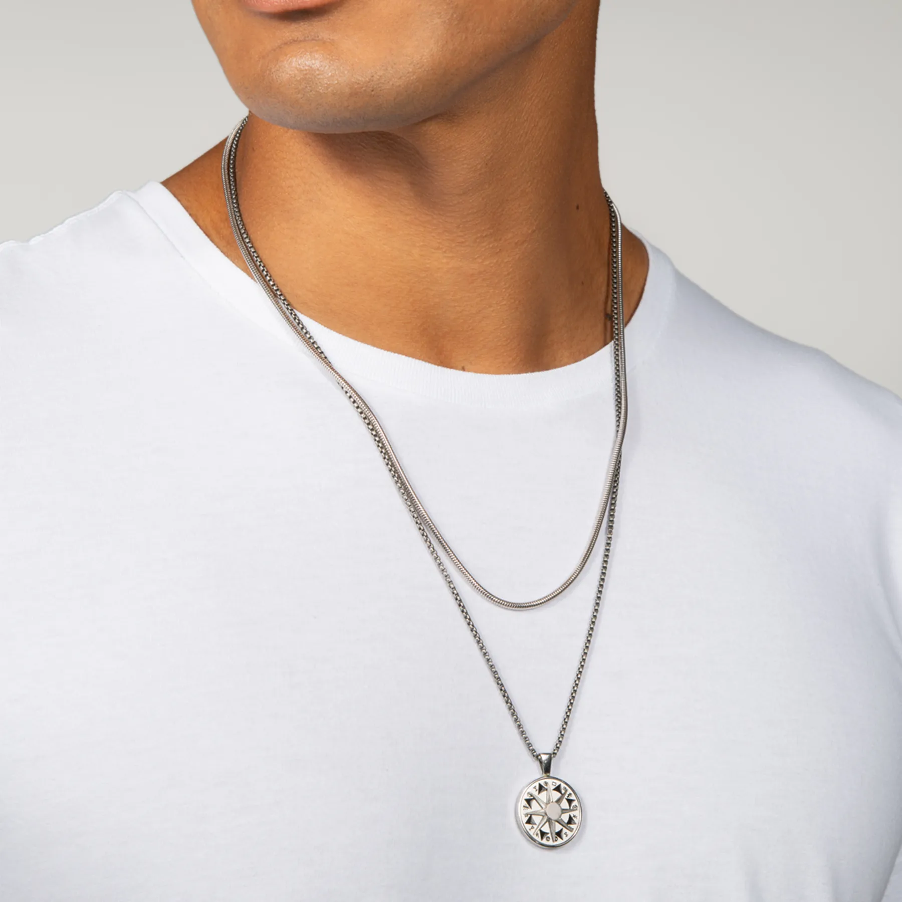 Serpente 2.4MM Snake Chain Necklace In Rhodium Plated Silver sold by Tateossian product image thumbnail 2