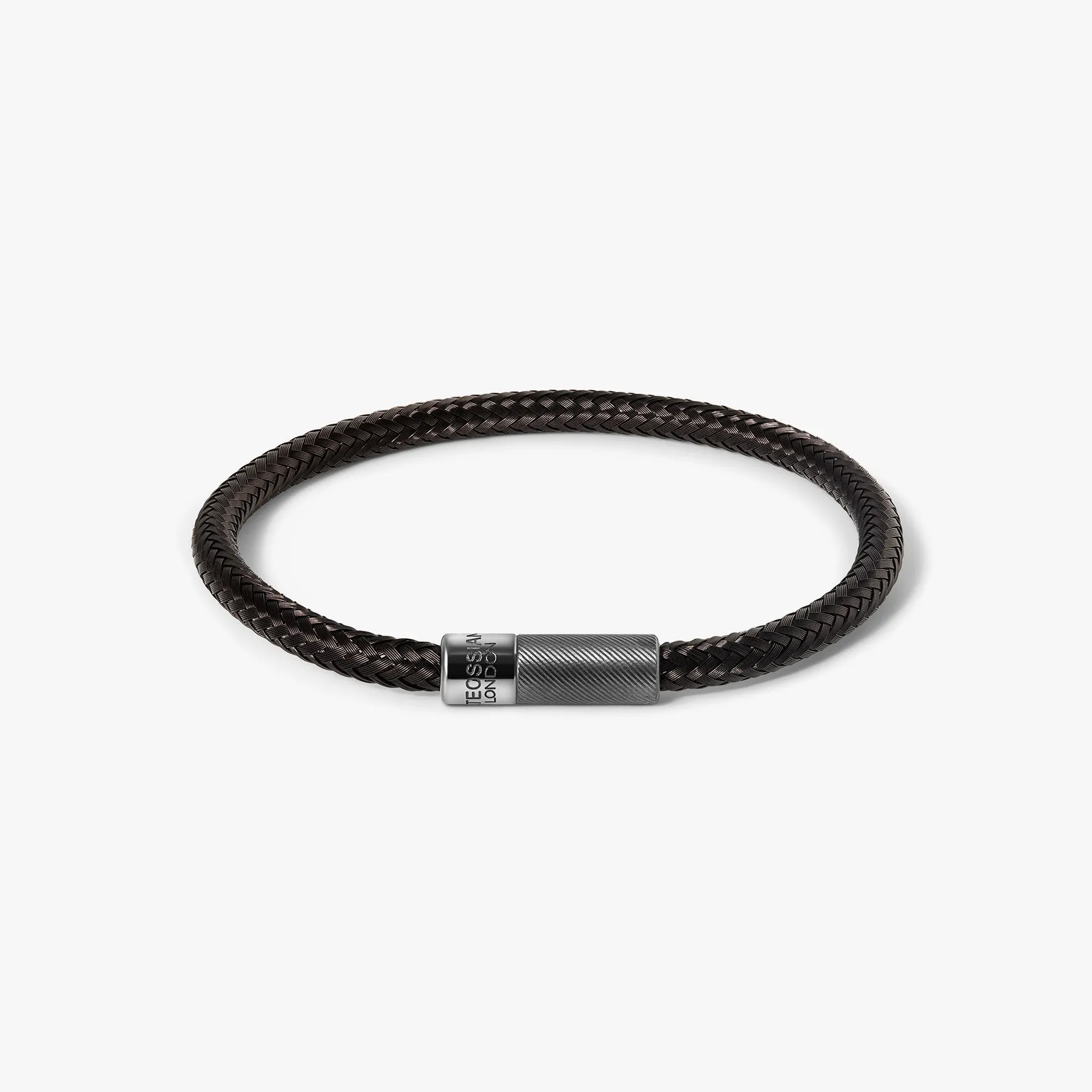 Pop Rigato Rame Bracelet In Black sold by Tateossian