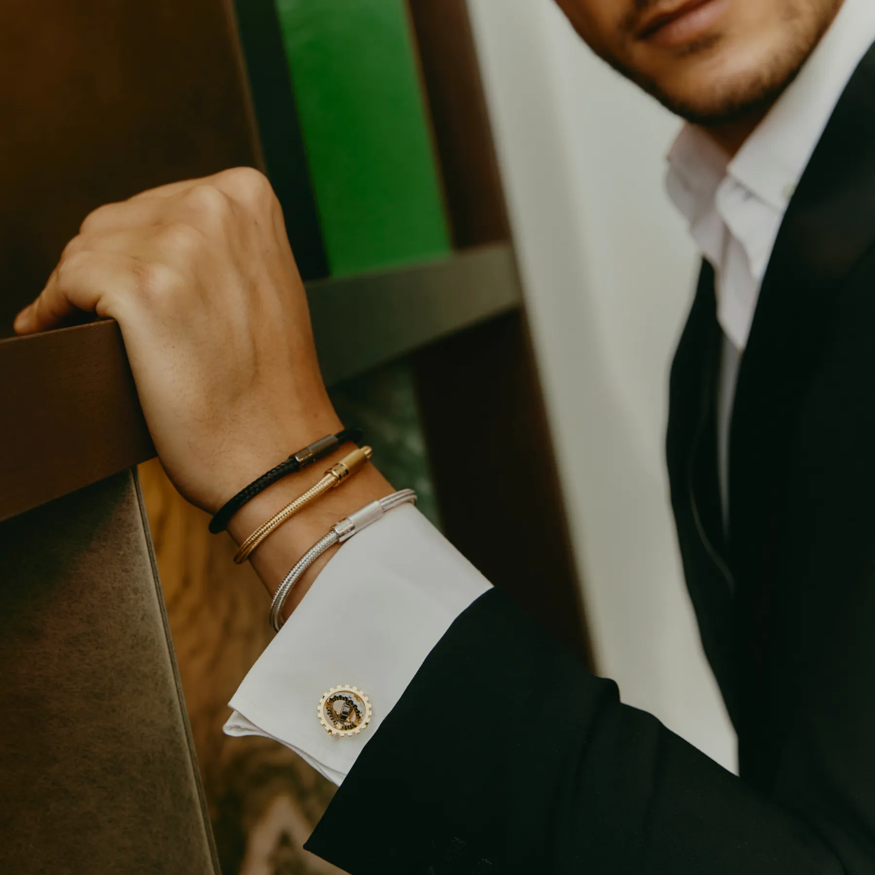 Pop Rigato Rame Bracelet In Black sold by Tateossian product image thumbnail 3