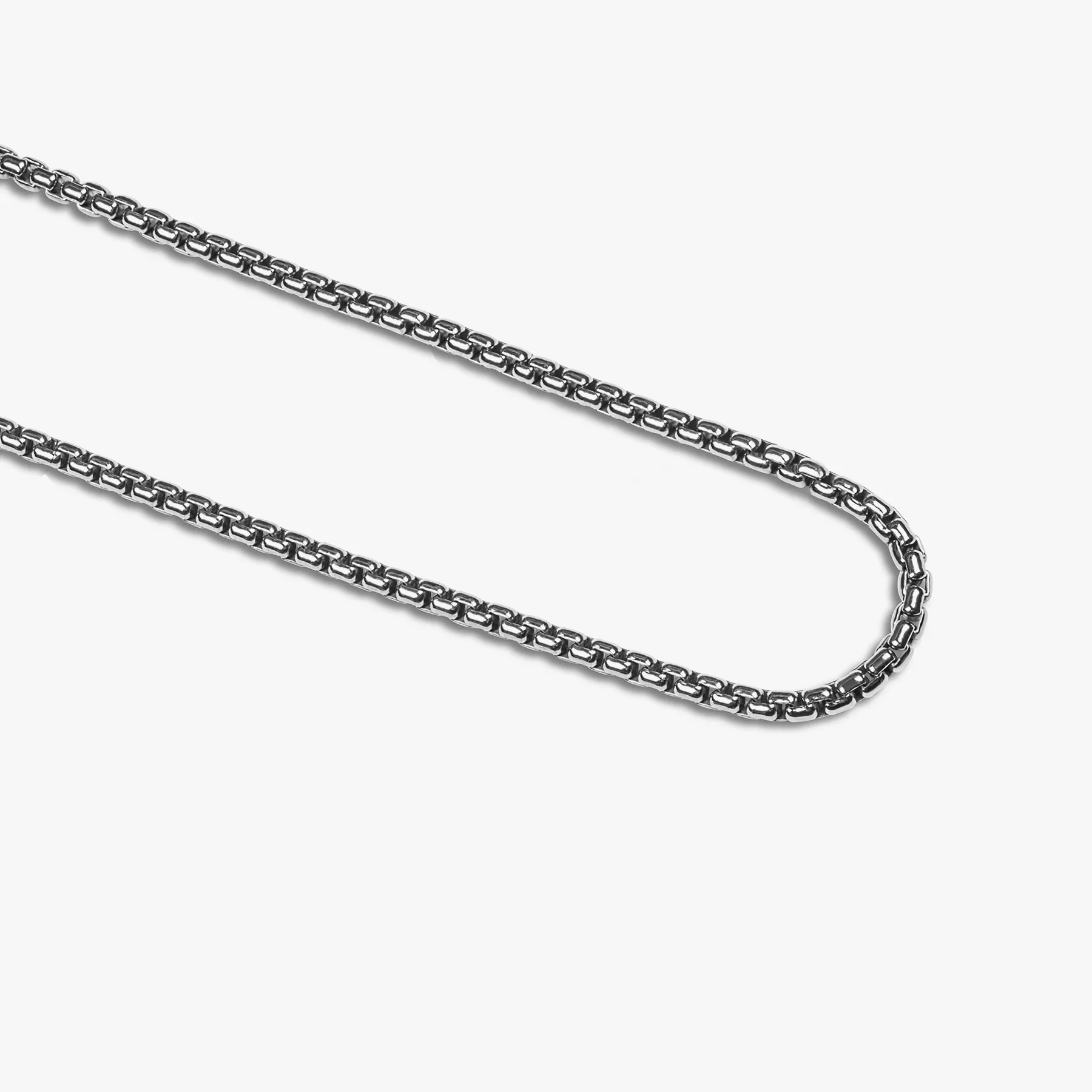 Classic Box Chain Necklace In Black Rhodium Silver 4MM - Eco-Friendly sold by Tateossian product image thumbnail 3