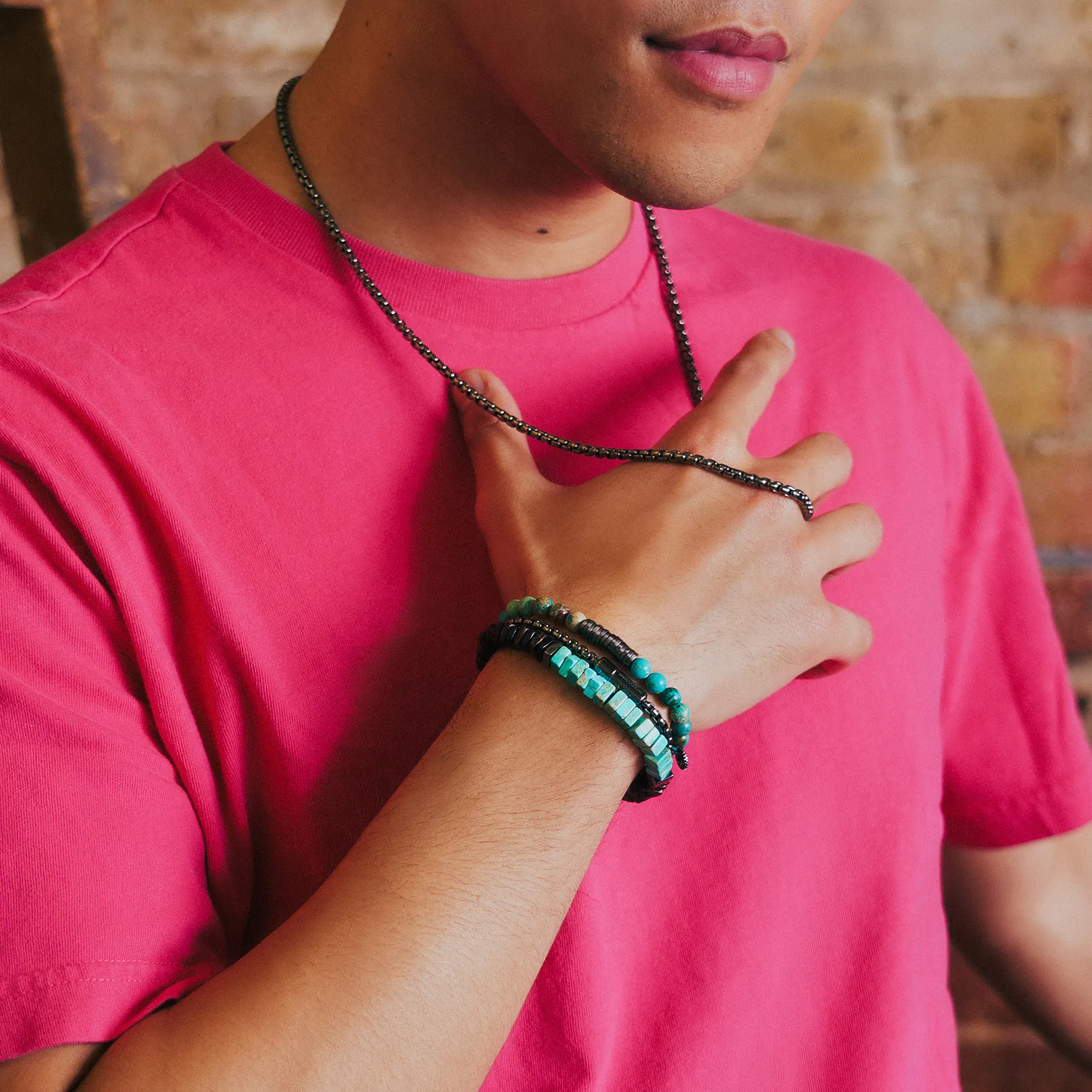 Classic Box Chain Necklace In Black Rhodium Silver 4MM - Eco-Friendly sold by Tateossian product image thumbnail 5