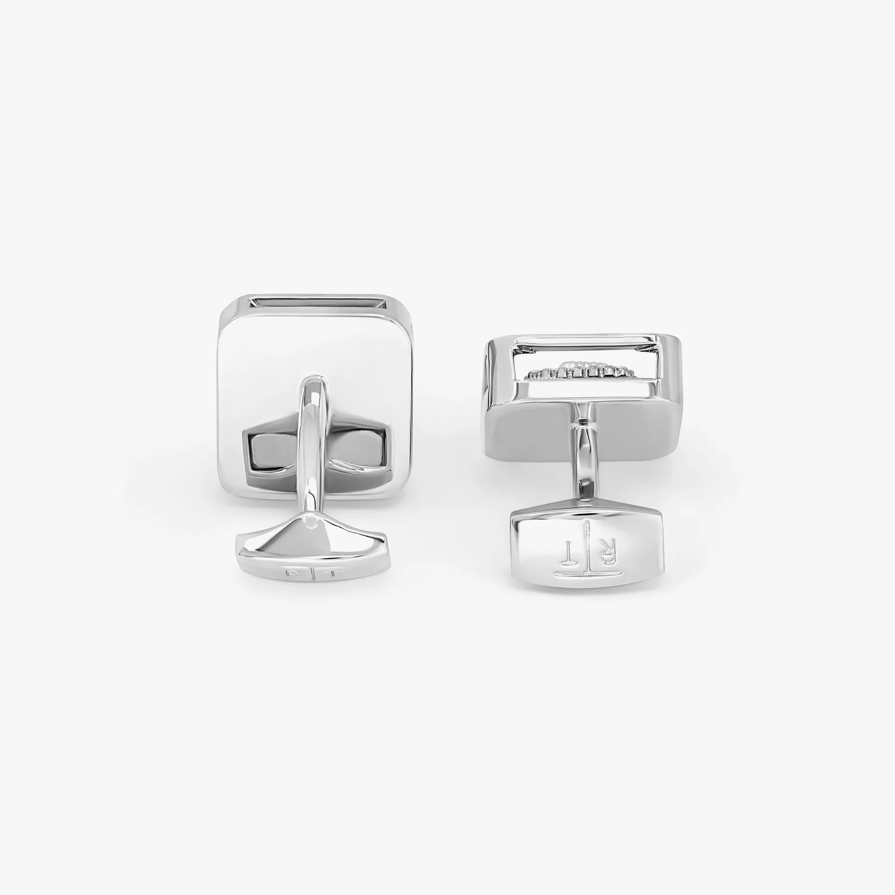 Quadrato Gear Cufflinks With Red Enamel In Palladium Plated sold by Tateossian product image thumbnail 3