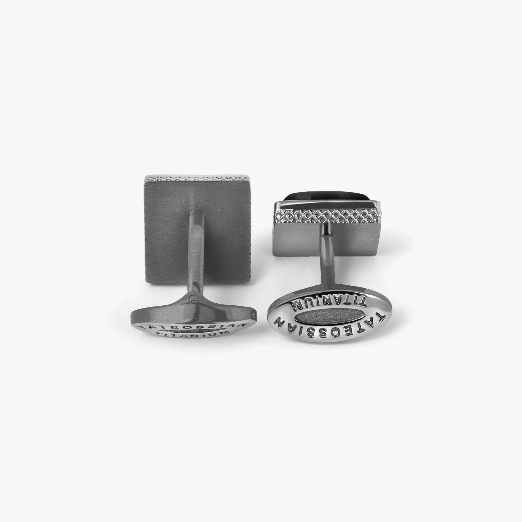 Titanium Classic Cufflinks With Onyx sold by Tateossian product image thumbnail 2