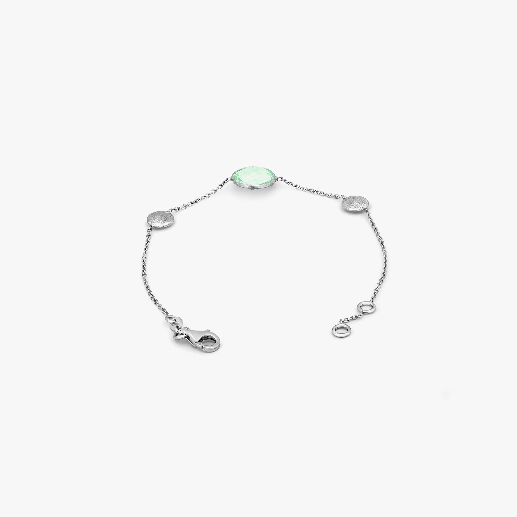 Kensington Bracelet In 9K White Gold with Green Amethyst sold by Tateossian product image thumbnail 3