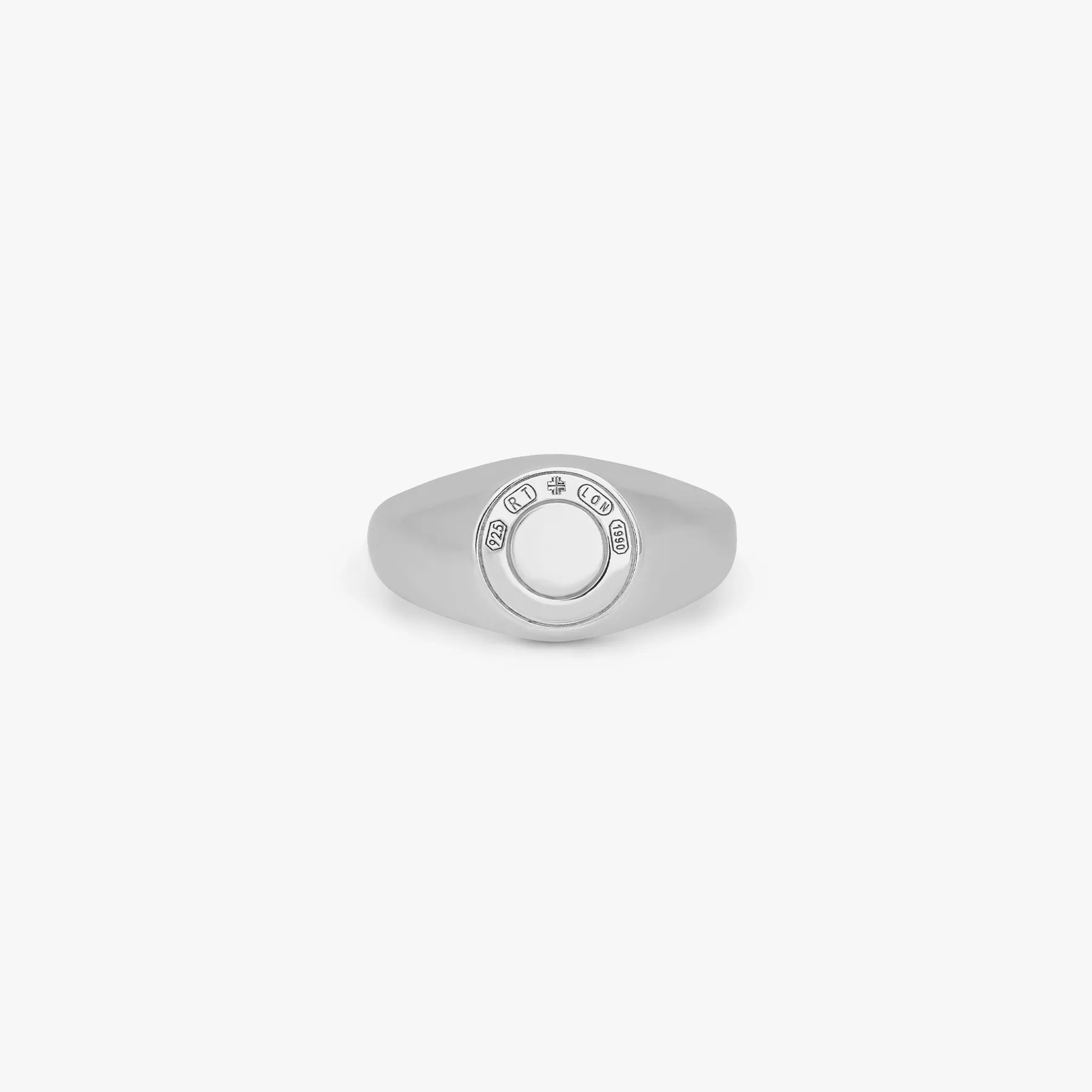 Signature Lock ring in rhodium plated silver sold by Tateossian product image thumbnail 3
