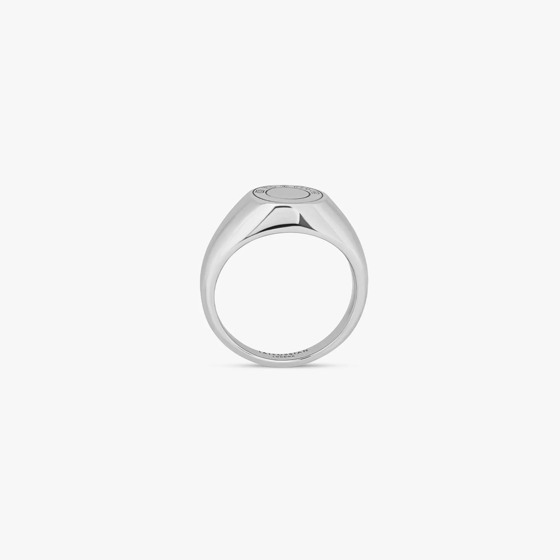 Signature Lock ring in rhodium plated silver sold by Tateossian product image thumbnail 2