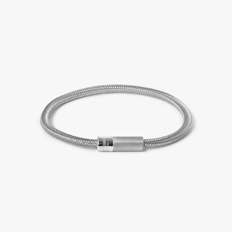 Pop Rigato Rame Bracelet In Silver made by Tateossian