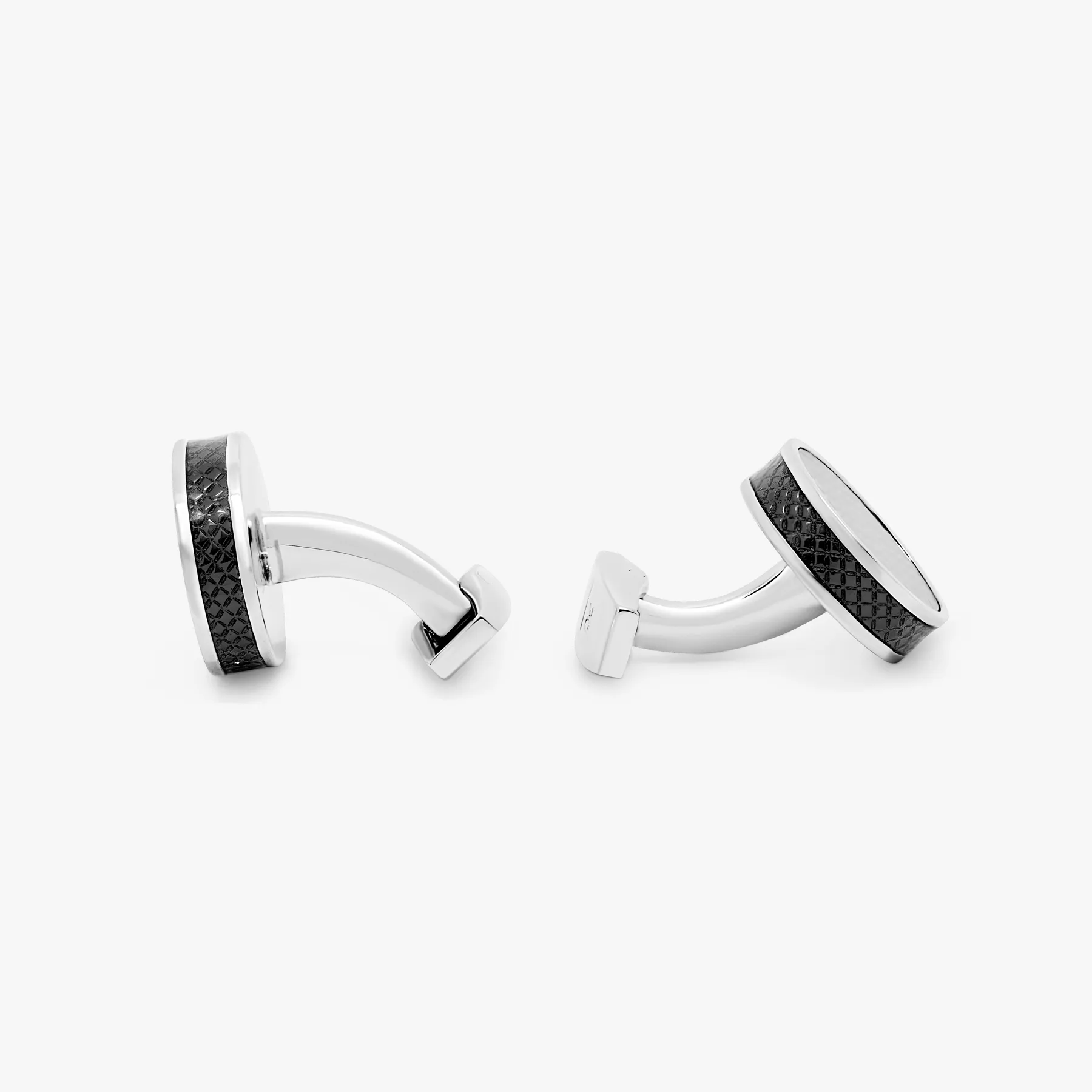 Carbon Tablet cufflinks with Palladium plated & Carbon Fibre sold by Tateossian product image thumbnail 2