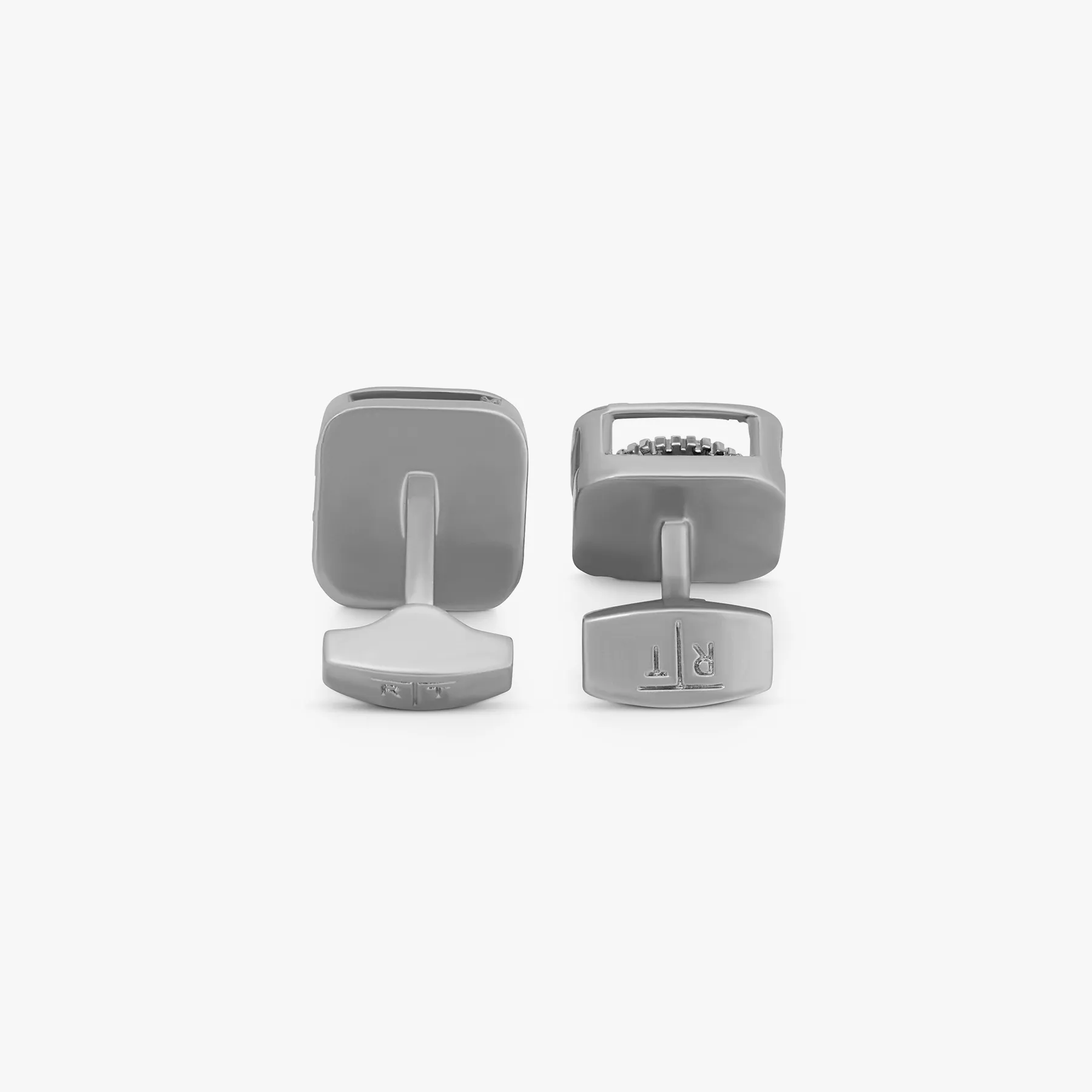 Quattro Gear Cufflinks In Grey Palladium Plated sold by Tateossian product image thumbnail 3