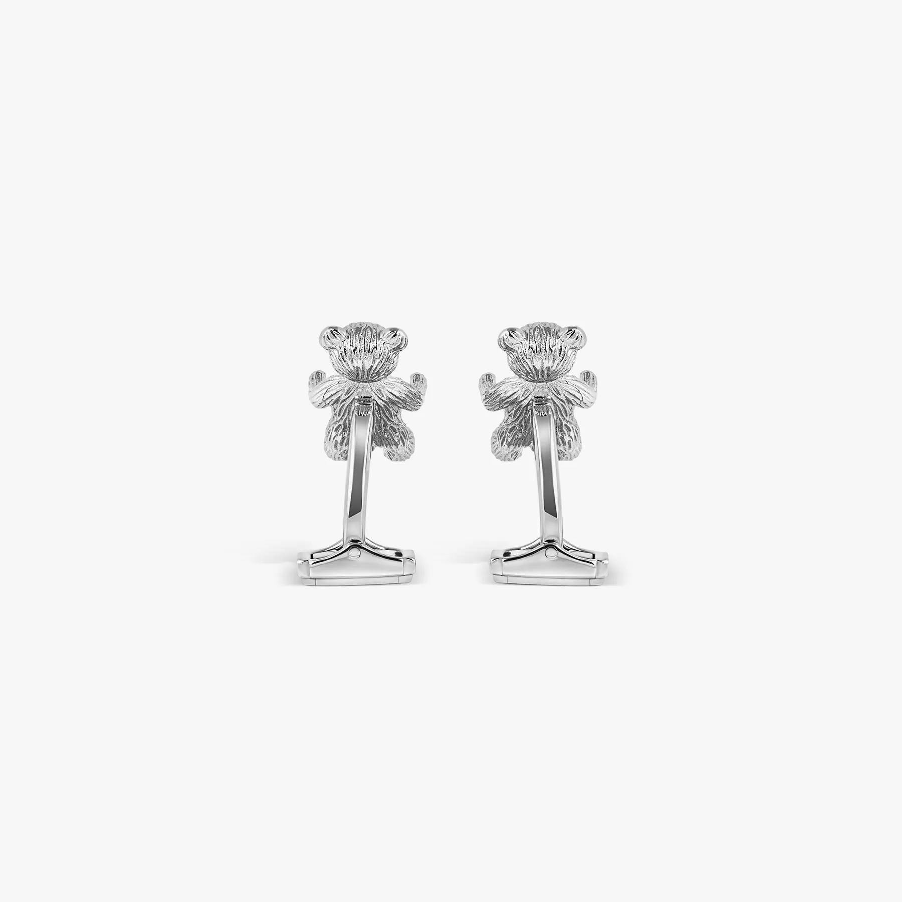 THOMPSON Teddy Bear Cufflinks In Palladium plated Base Metal With Blue Crystal sold by Tateossian product image thumbnail 4
