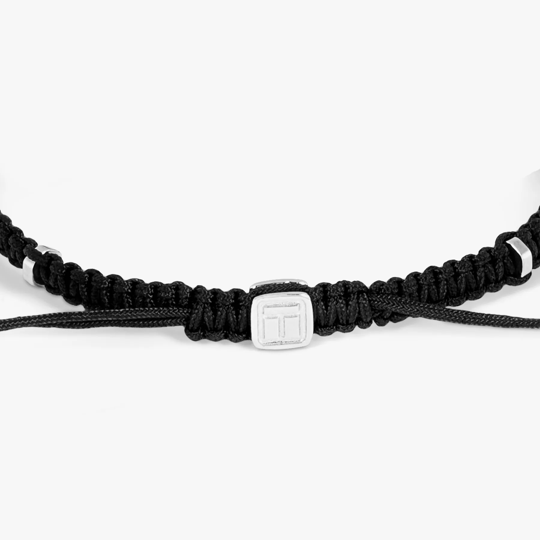 Windsor Baton Macrame Bracelet In Black With Black Diamond sold by Tateossian product image thumbnail 4