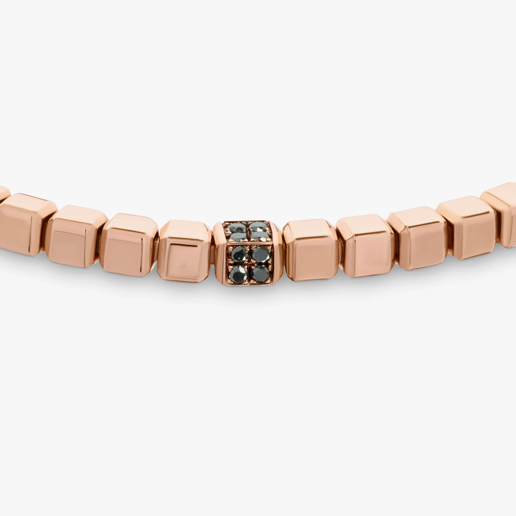 Quadro Cube bracelet with black diamonds and 18k rose gold sold by Tateossian product image thumbnail 5