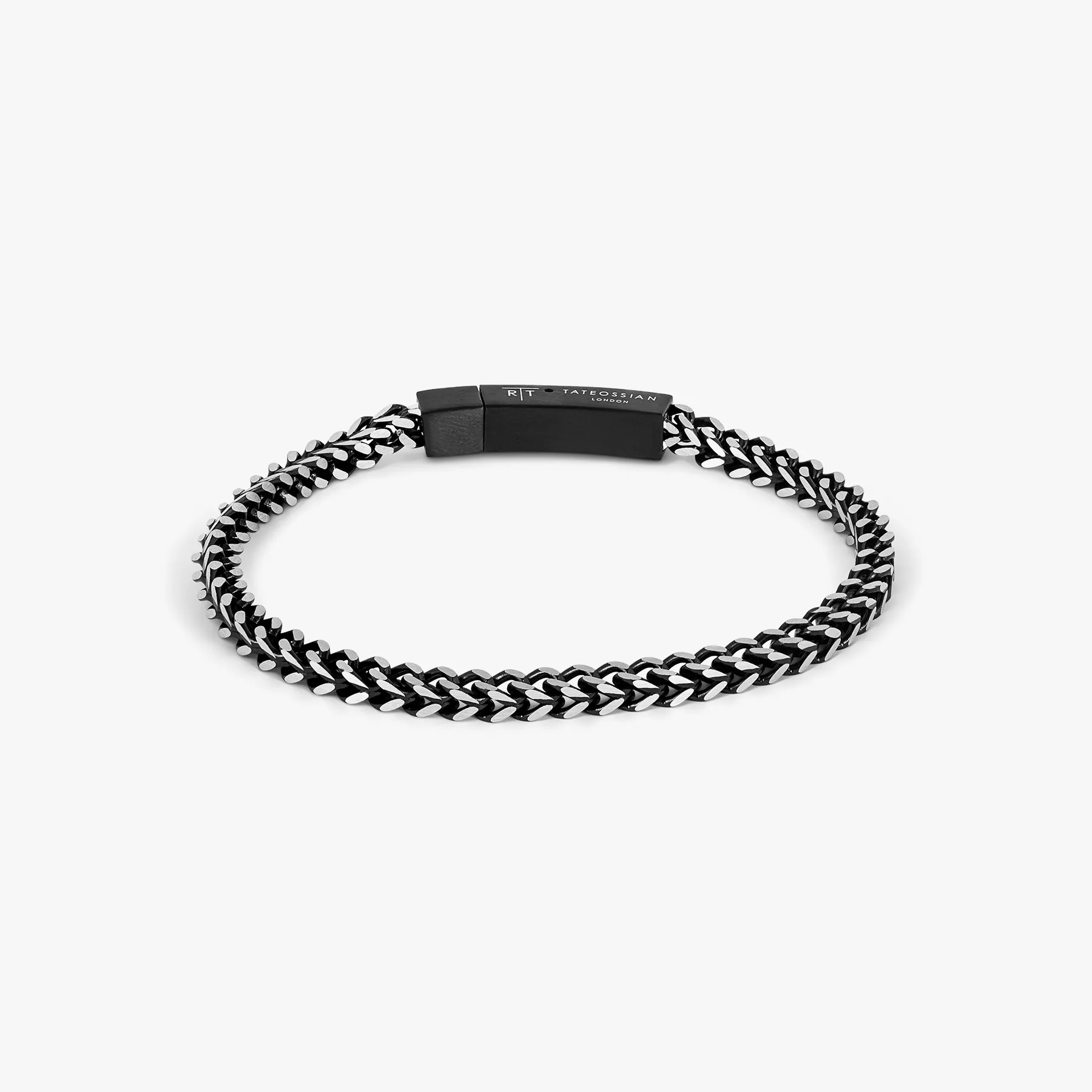 Chevron Click Bracelet In Matte Ip Black sold by Tateossian product image thumbnail 4