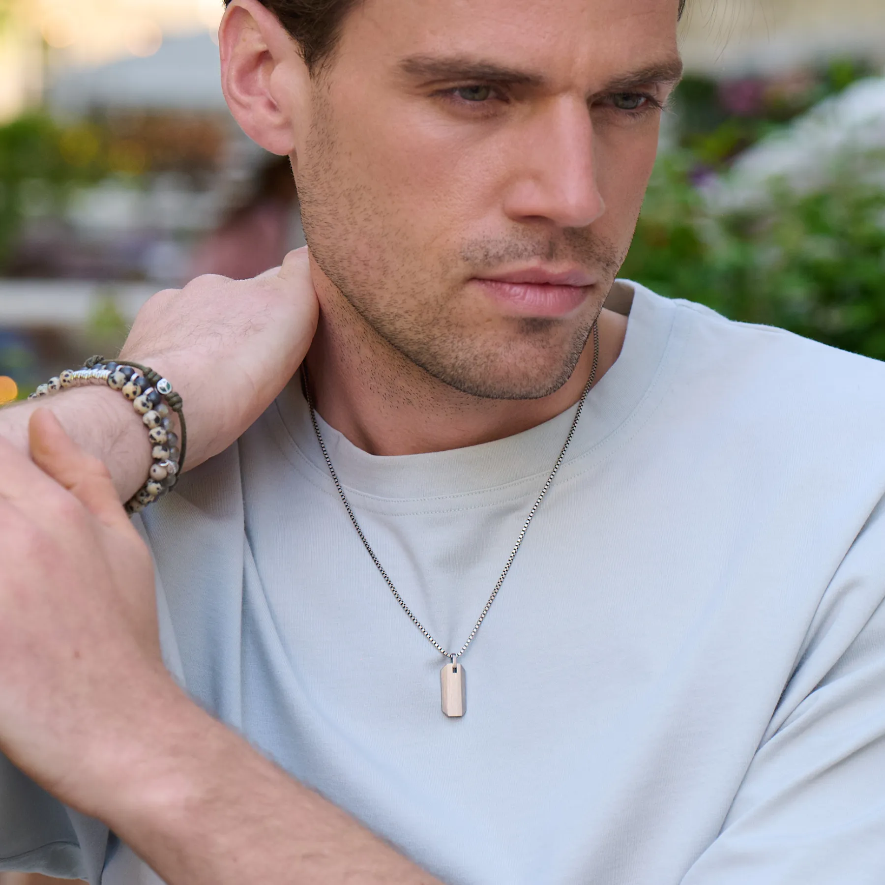 Titanium Octo Mini Necklace sold by Tateossian product image thumbnail 3