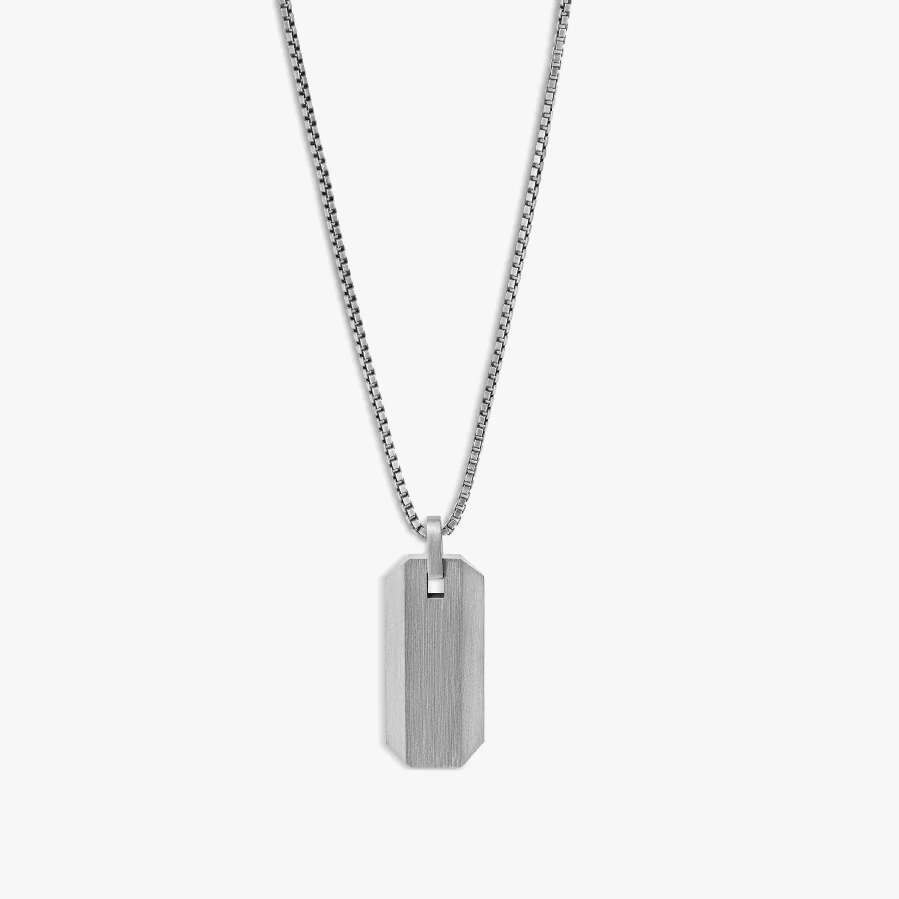 Titanium Octo Mini Necklace sold by Tateossian