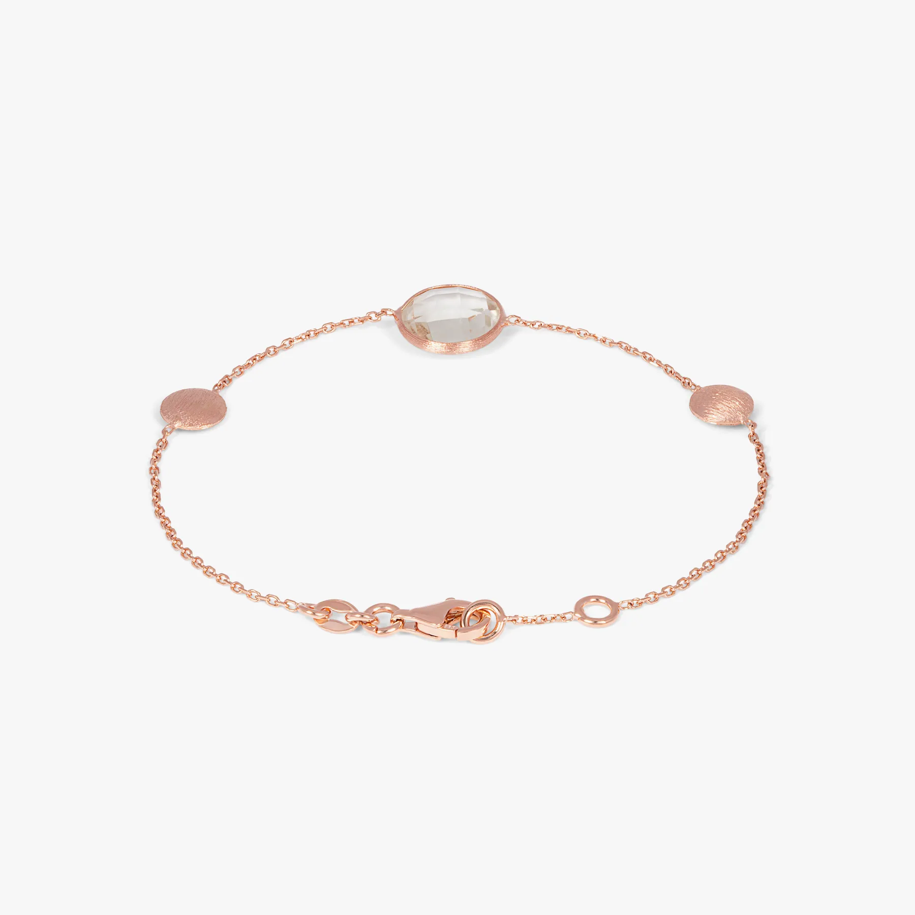 Kensington Bracelet in 14K Satin Rose Gold with Prasiolite sold by Tateossian product image thumbnail 2
