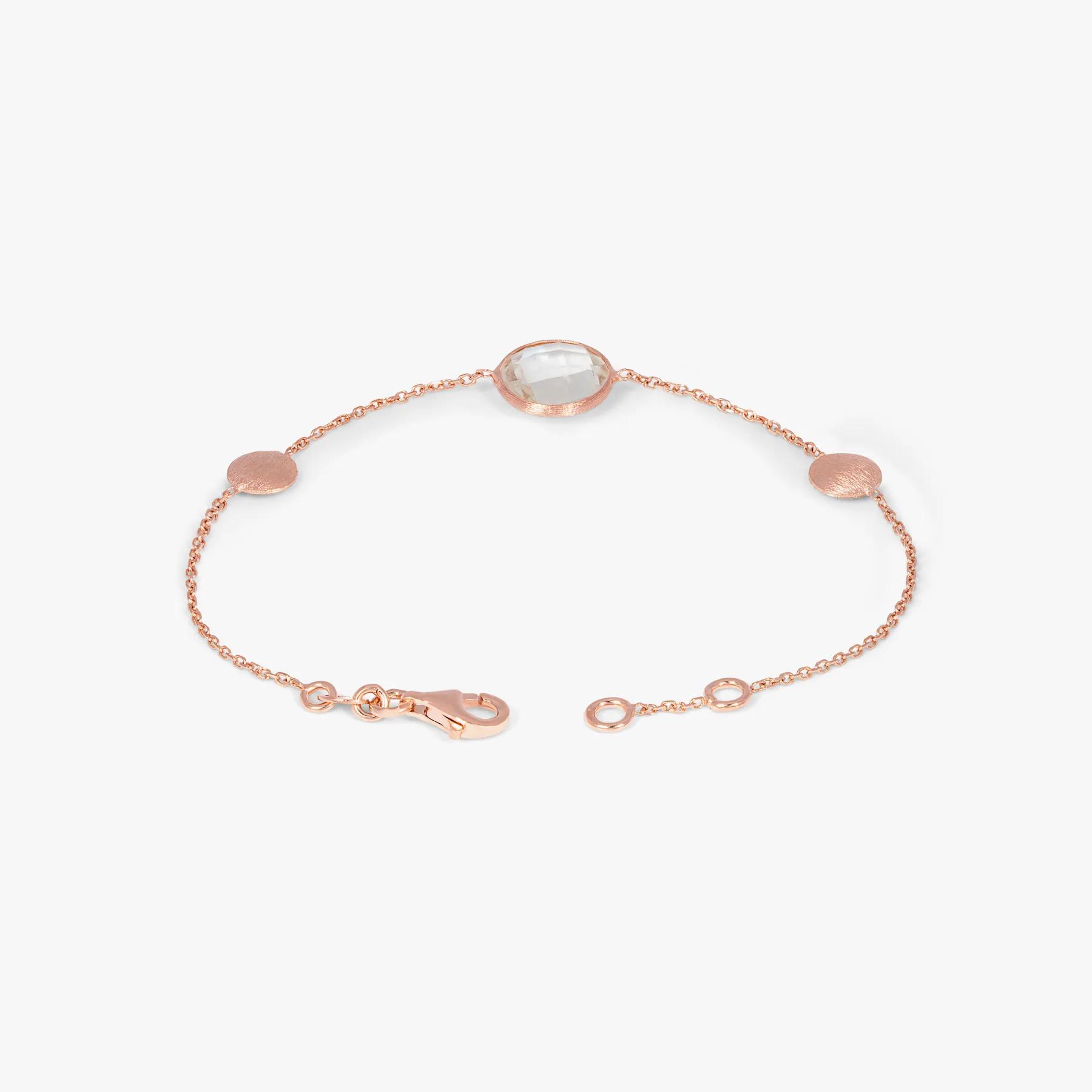 Kensington Bracelet in 14K Satin Rose Gold with Prasiolite sold by Tateossian product image thumbnail 3
