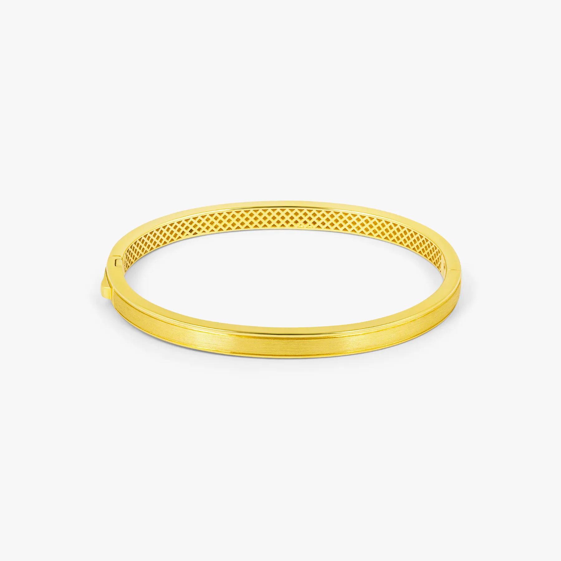 Buckingham Rope Hinge Cuff Bangle in Yellow Gold Plated Silver sold by Tateossian product image thumbnail 3