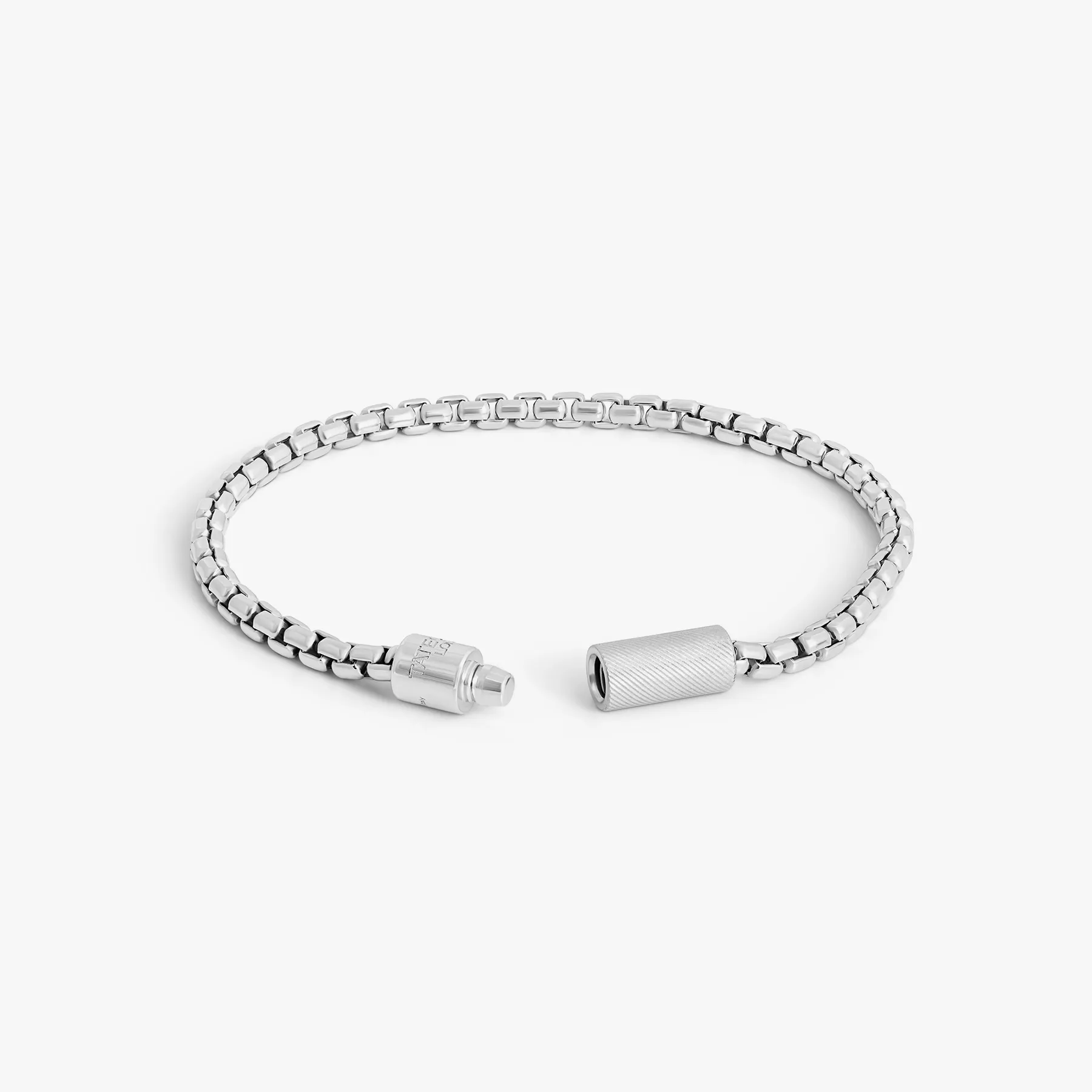 Pop Box 4MM Eco Friendly Bracelet In Sterling Silver sold by Tateossian product image thumbnail 4