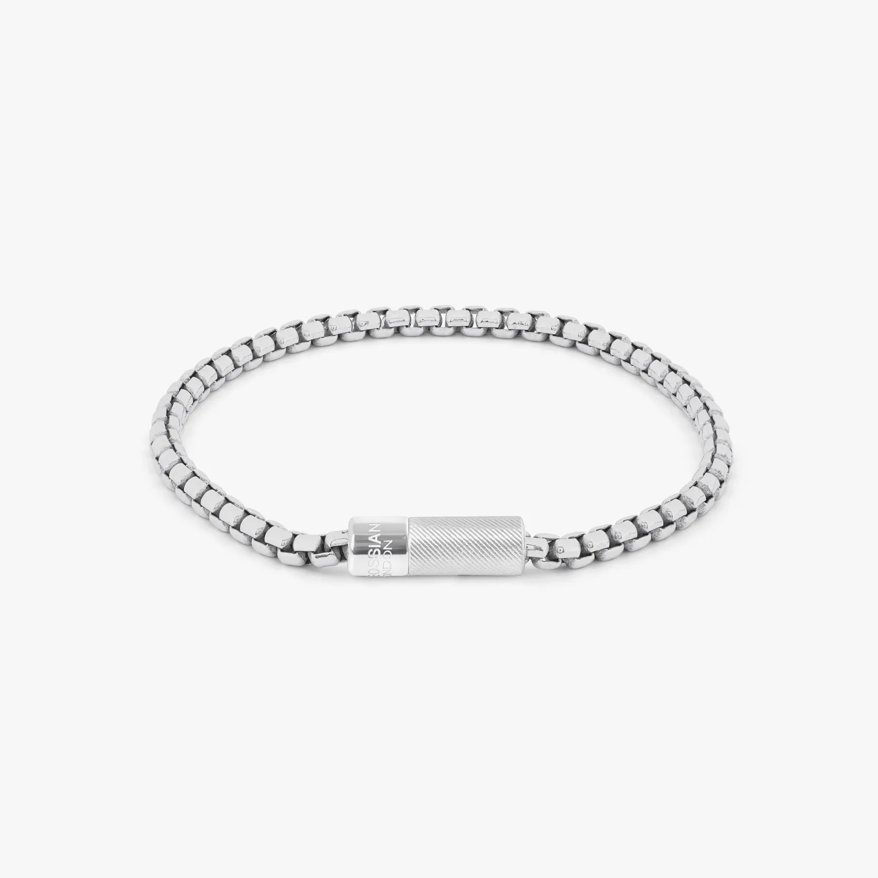 Pop Box 4MM Eco Friendly Bracelet In Sterling Silver sold by Tateossian product image thumbnail 2