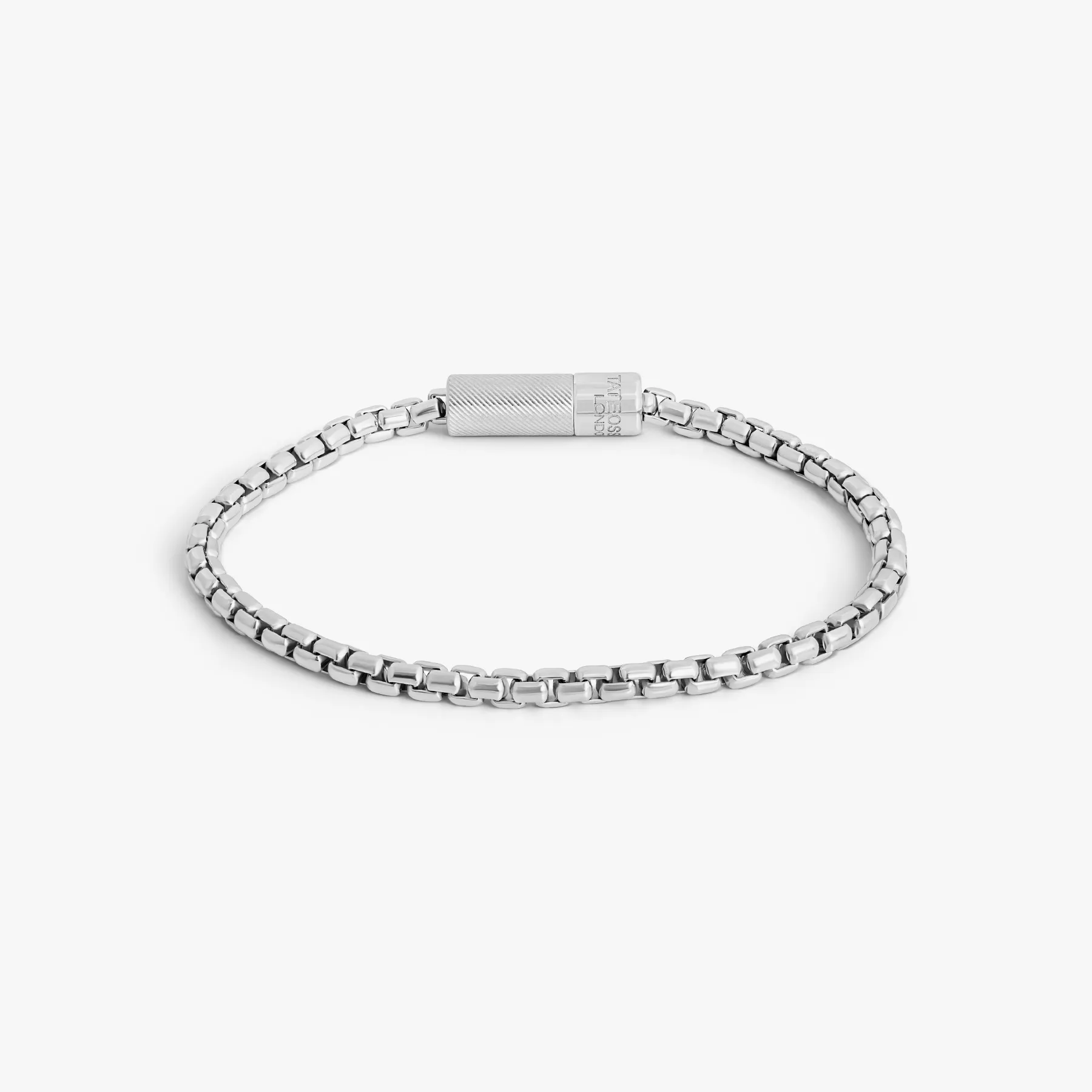 Pop Box 4MM Eco Friendly Bracelet In Sterling Silver sold by Tateossian product image thumbnail 3