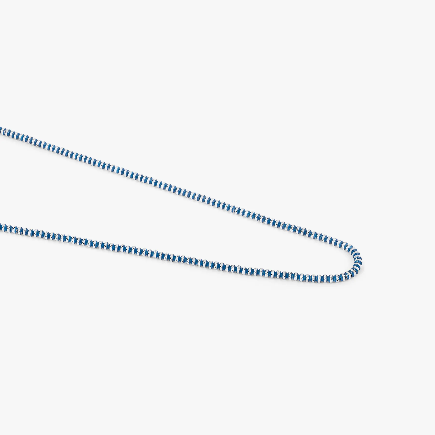 Prism Necklace with Galvanic Plated Silver Beads in Blue sold by Tateossian product image thumbnail 2