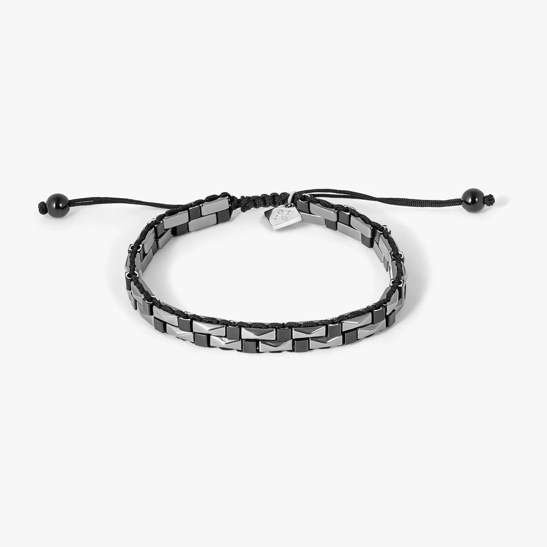 THOMPSON Mini Pyramid Bracelet With Hematite sold by Tateossian