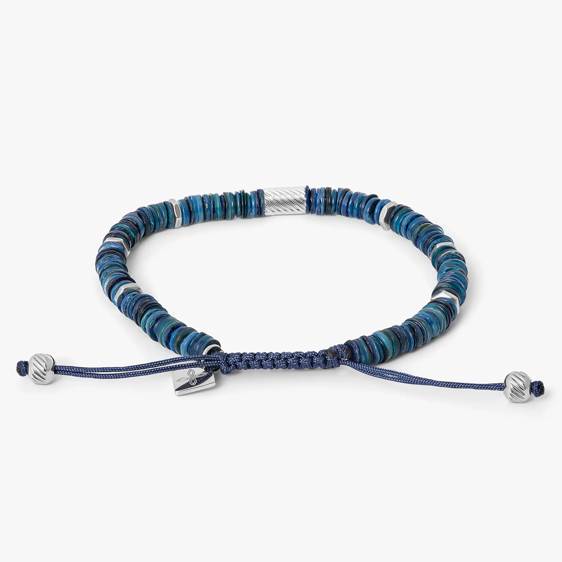 THOMPSON Macrame Shell Bracelet In Blue sold by Tateossian product image thumbnail 2