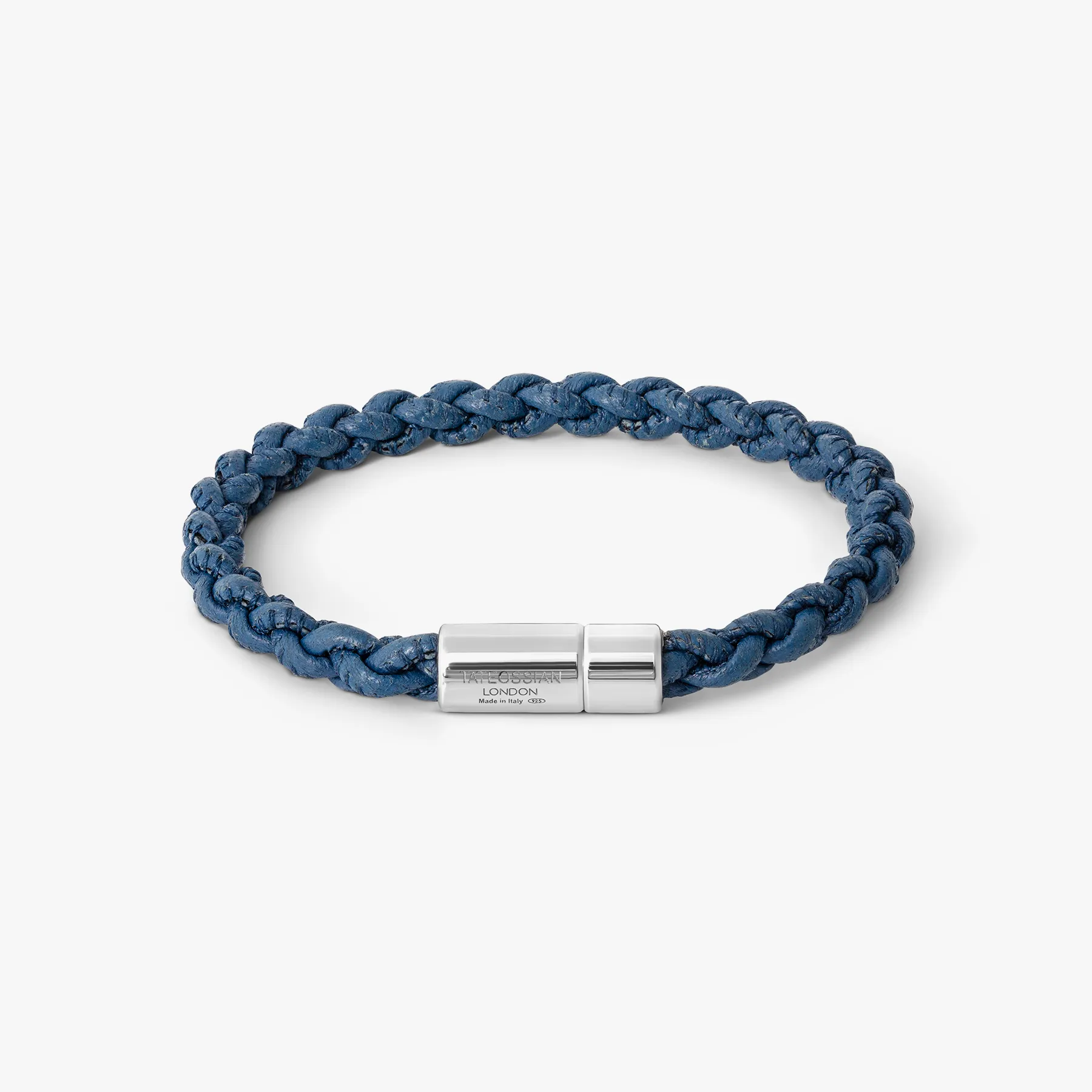 Big Pop Marine Pelle Bracelet In Blue Leather sold by Tateossian
