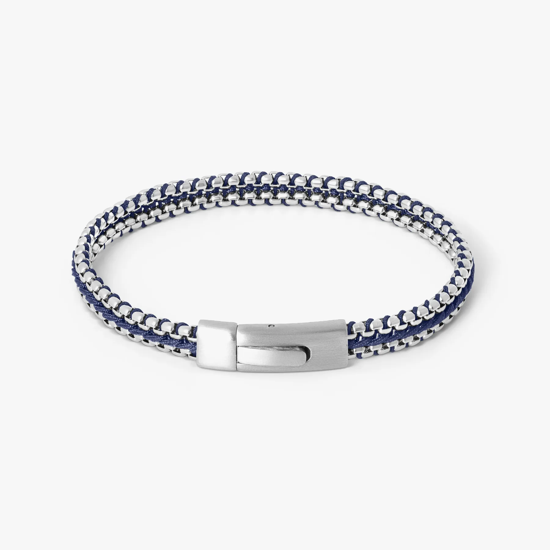 Tris Button Bracelet In Blue sold by Tateossian