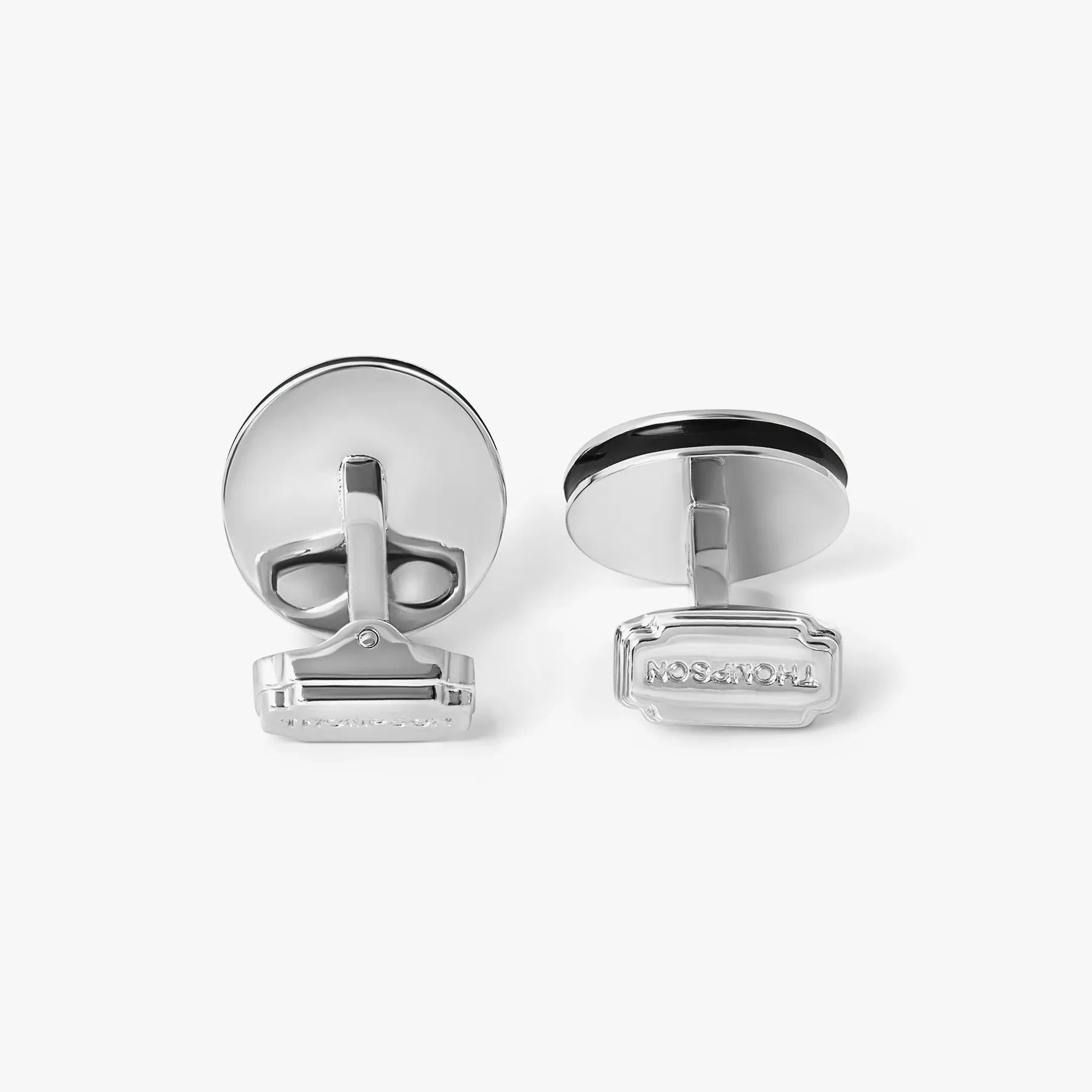 THOMPSON Cairo Cufflinks With Grey Enamel sold by Tateossian product image thumbnail 2