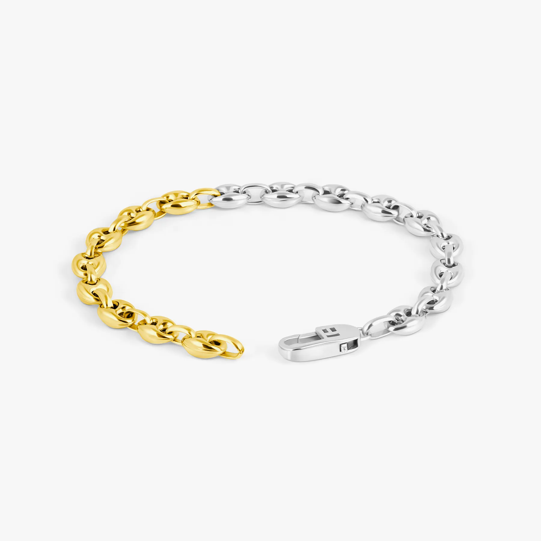 Duo Tone Marine Link Chain Bracelet In Sterling Silver sold by Tateossian product image thumbnail 3