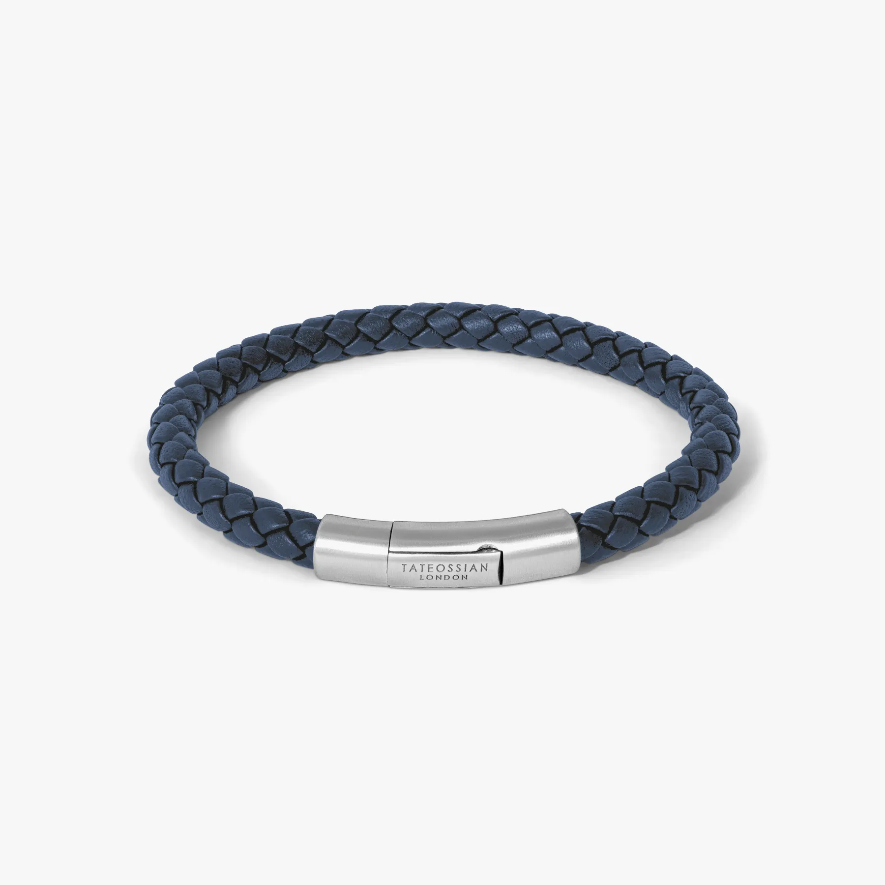 Charles Click Pelle Bracelet In Navy sold by Tateossian