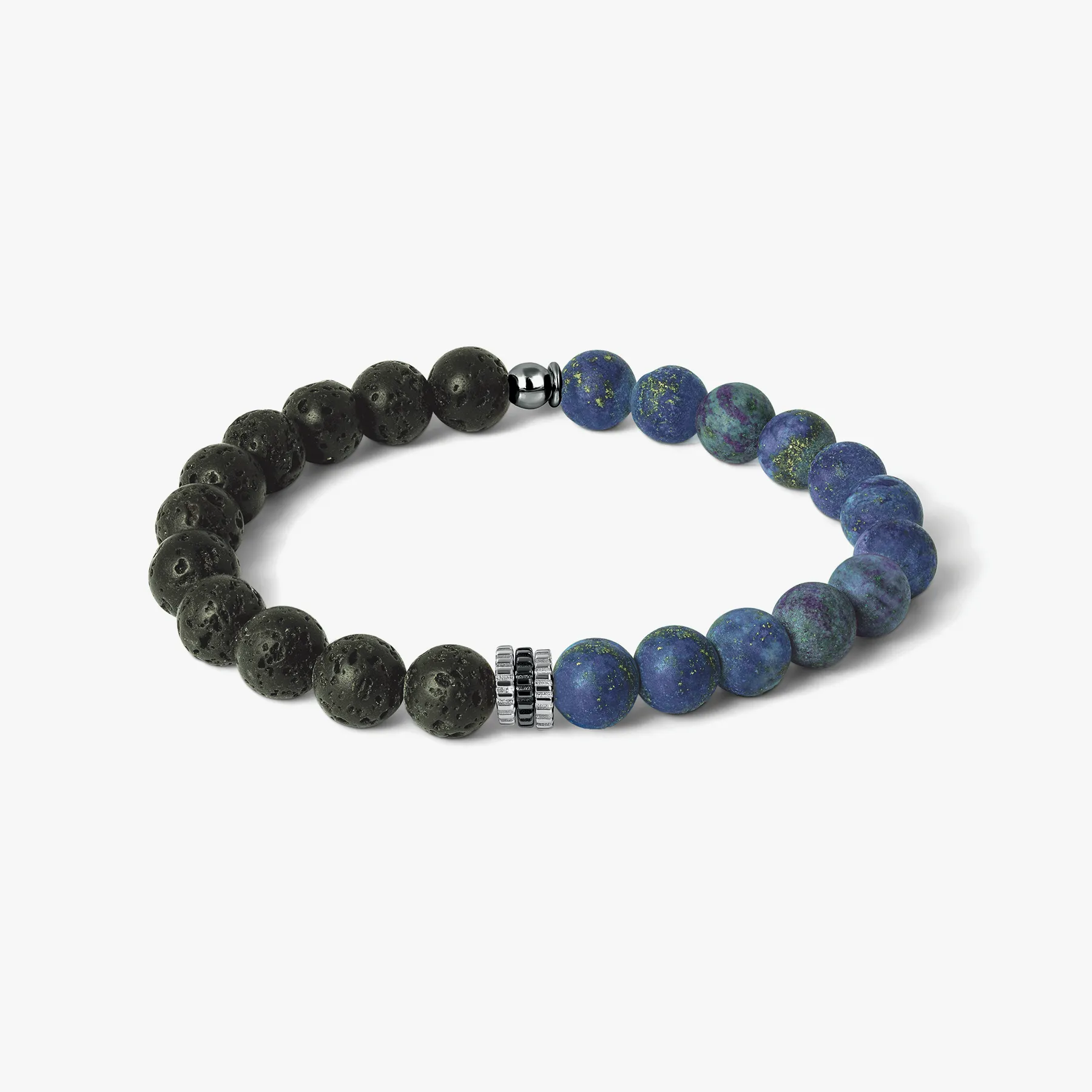 Gear Trio Semi Precious Bracelet With Lapis sold by Tateossian