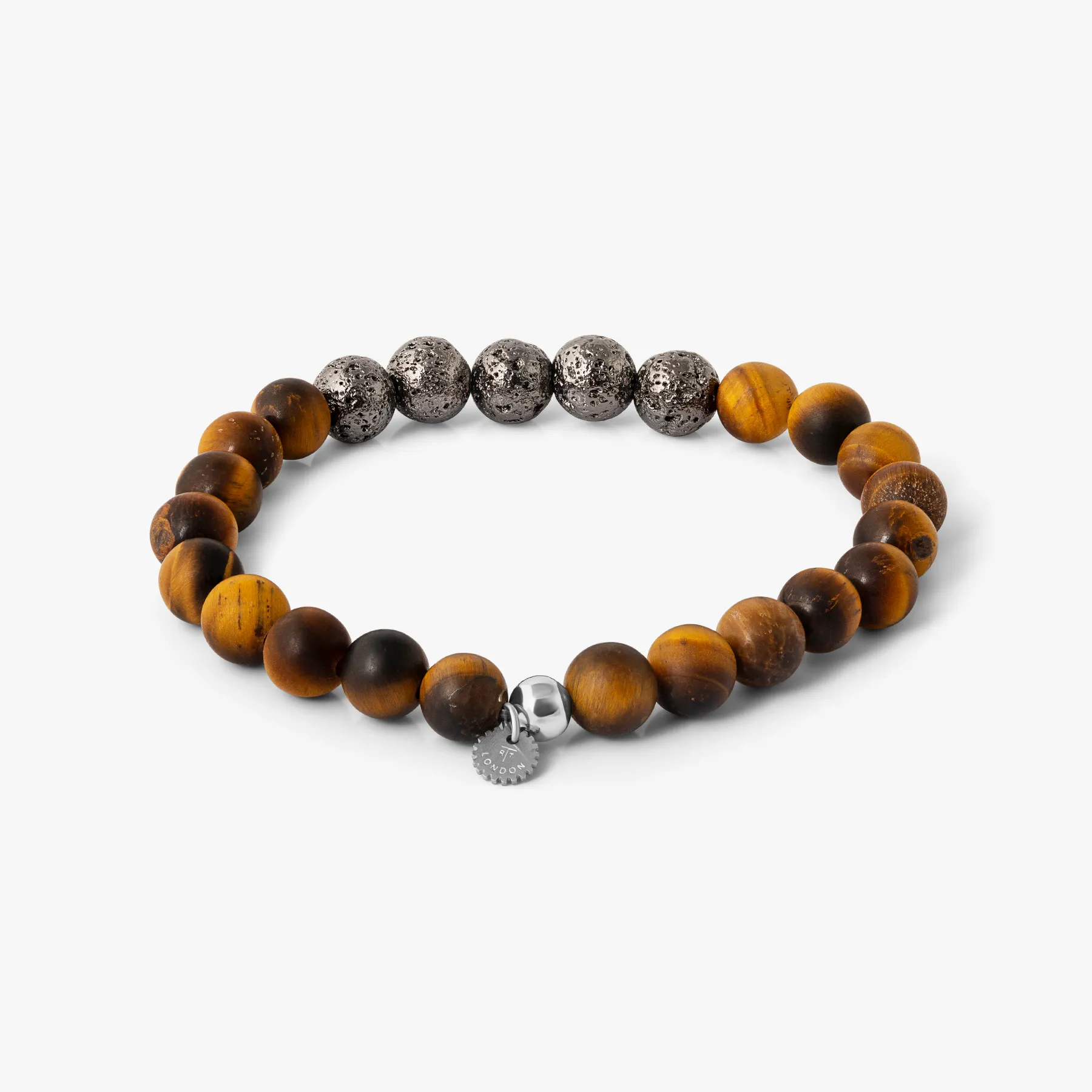 Vesuvius Bracelet in IP Plated Stainless Steel With Tiger Eye sold by Tateossian product image thumbnail 2