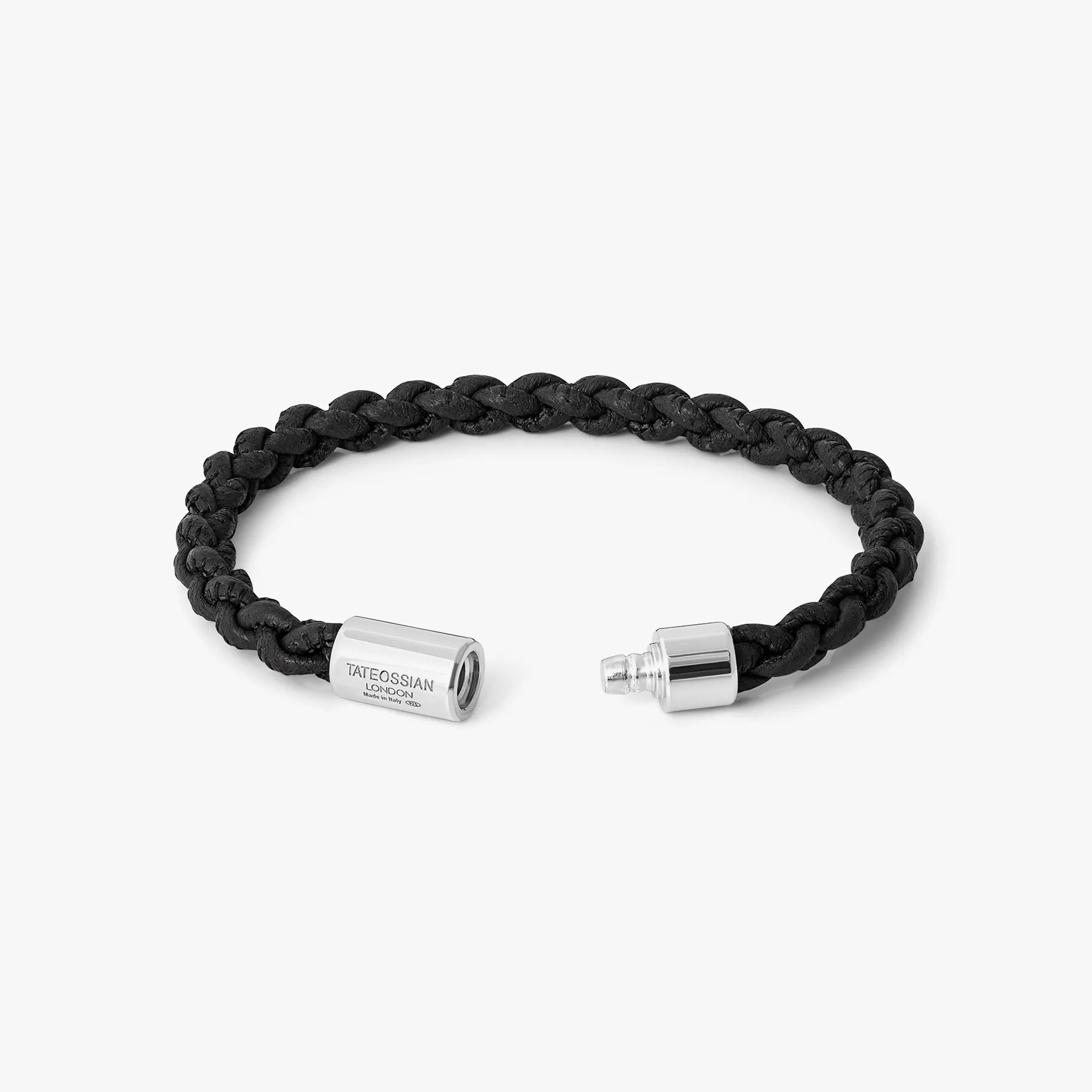 Big Pop Marine Pelle Bracelet In Black Leather sold by Tateossian product image thumbnail 3
