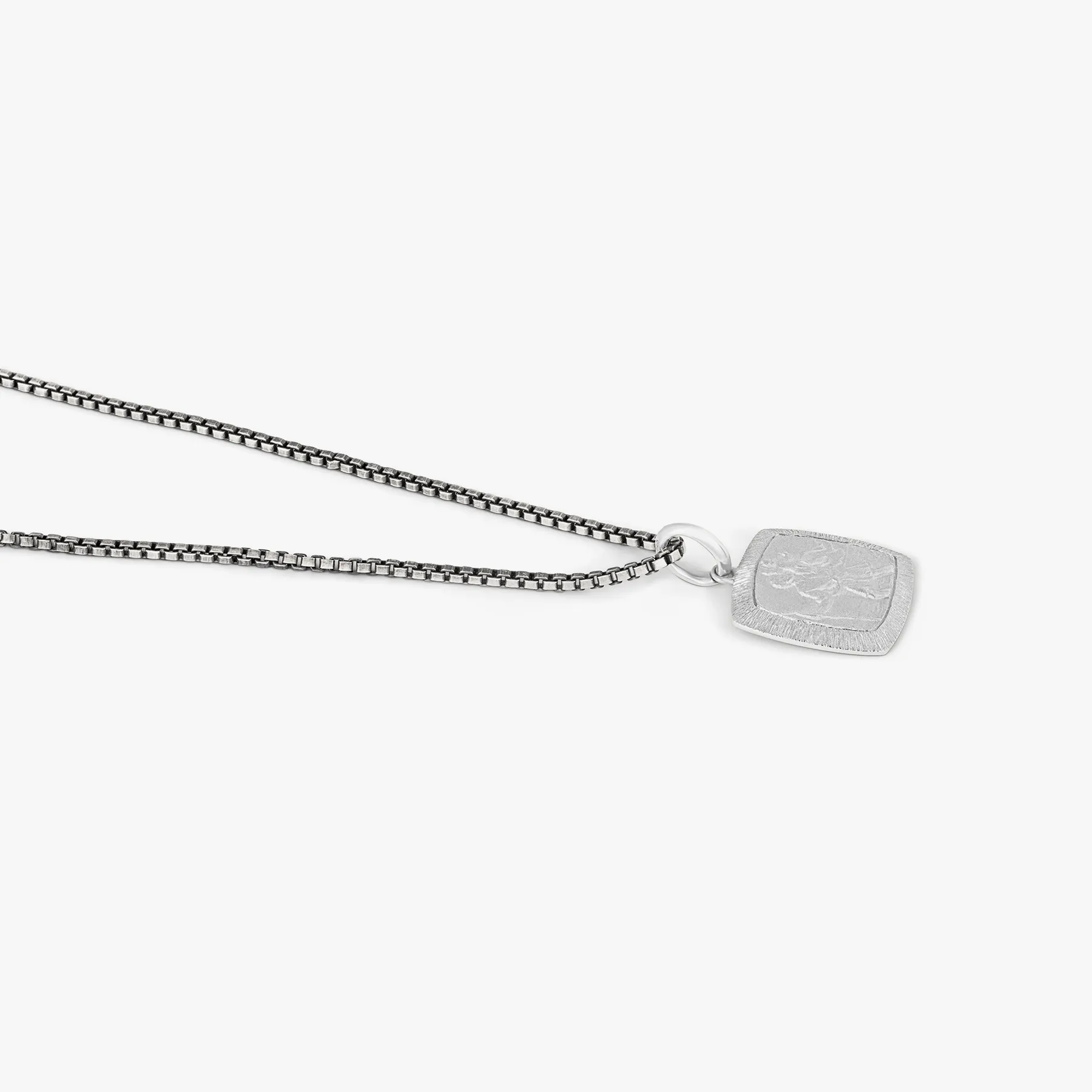 St. Christopher Necklace In Rhodium Plated Silver sold by Tateossian product image thumbnail 2