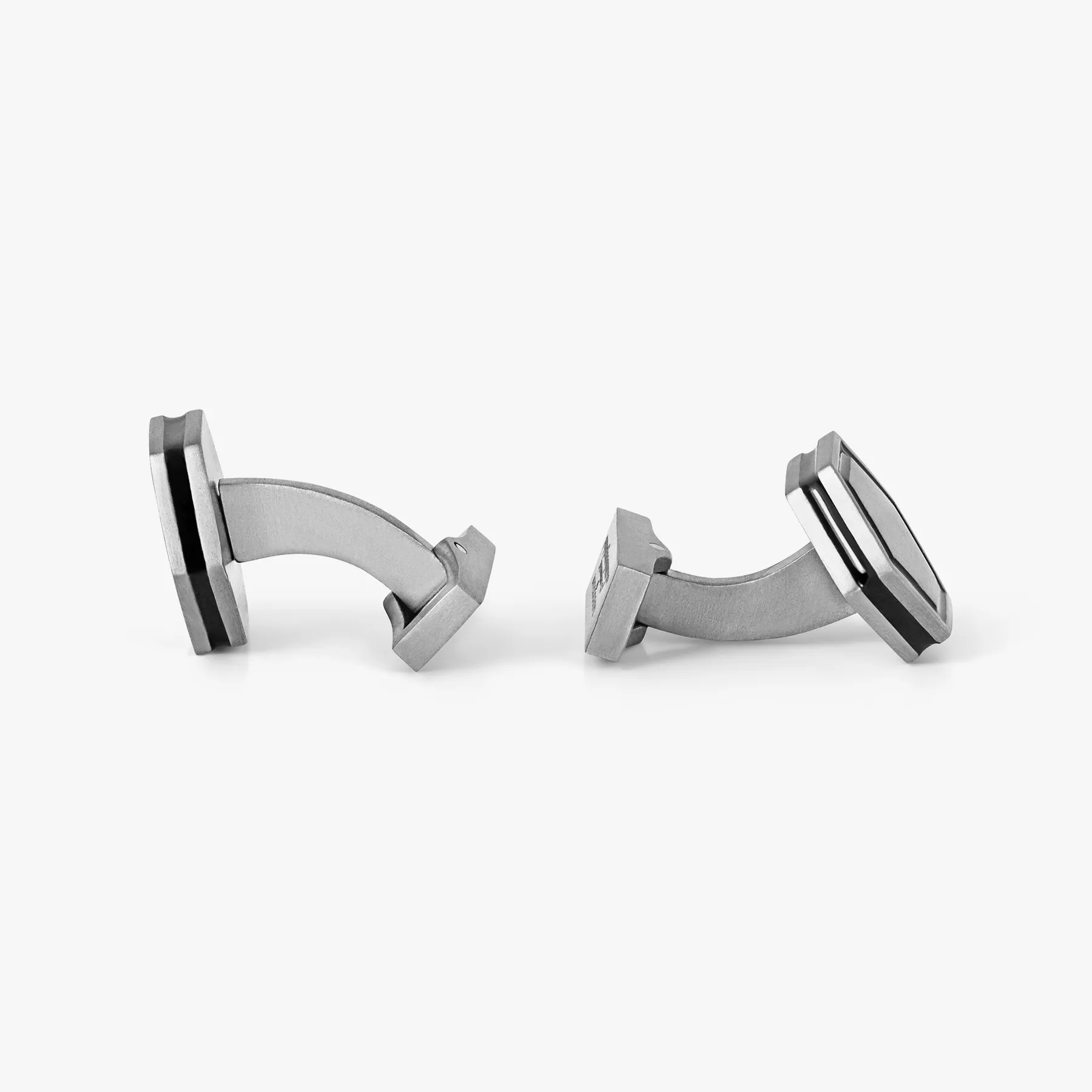 Lamborghini Hex Cufflinks In Titanium With Black Enamel sold by Tateossian product image thumbnail 2
