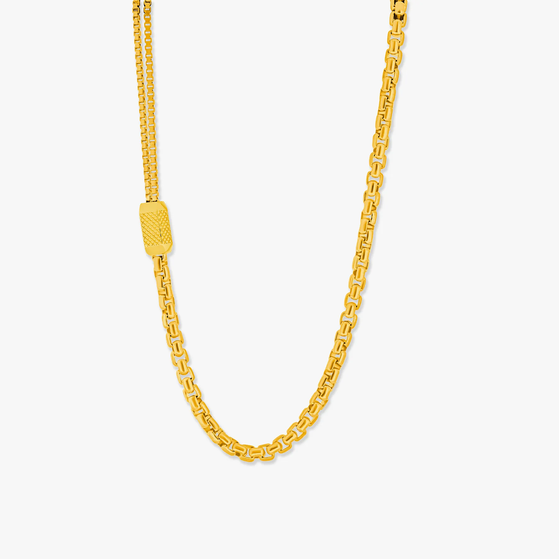 Hexade Box Chain In Yellow Gold Plated Sterling Silver sold by Tateossian