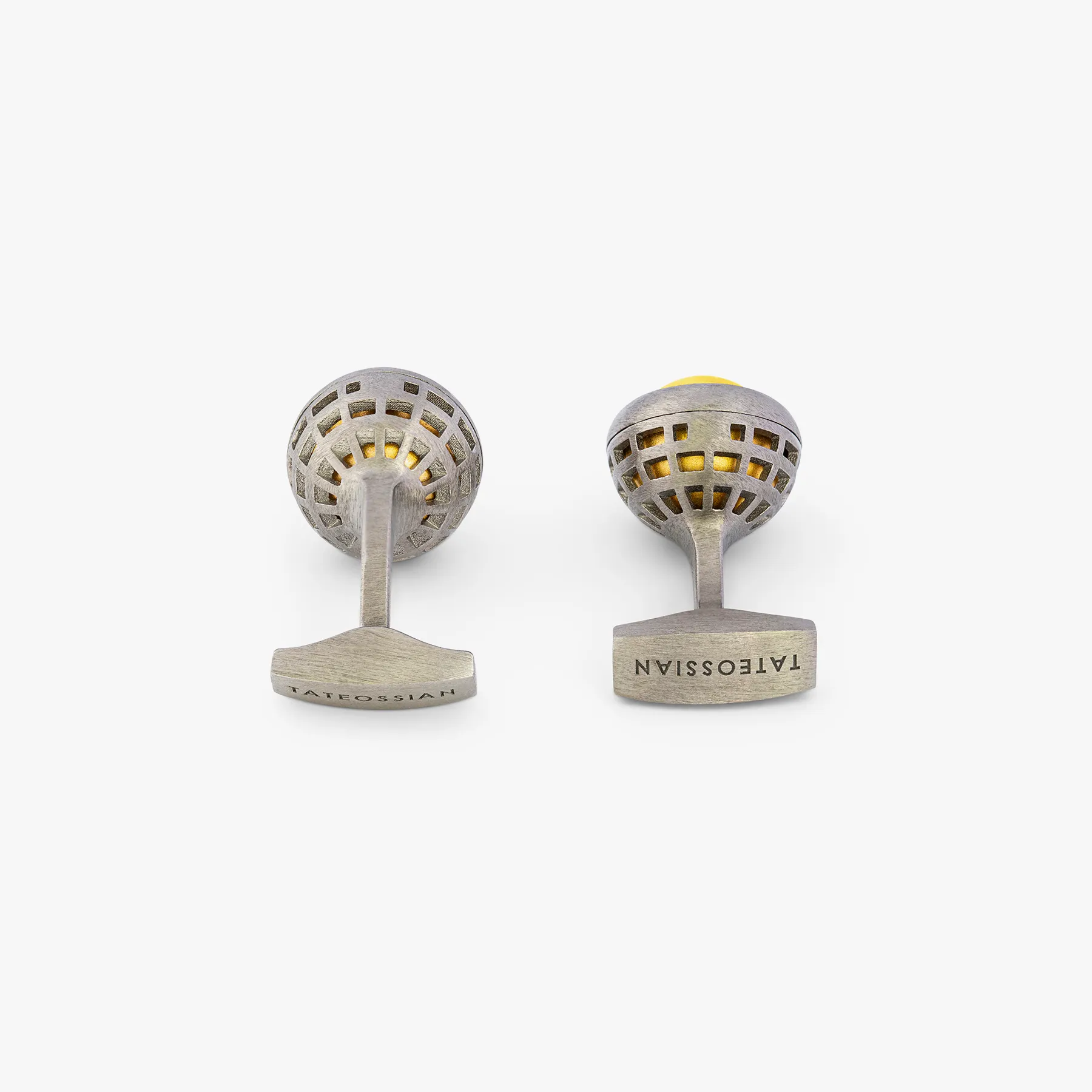 Yellow gold plated sterling silver Revolve cufflinks sold by Tateossian product image thumbnail 3