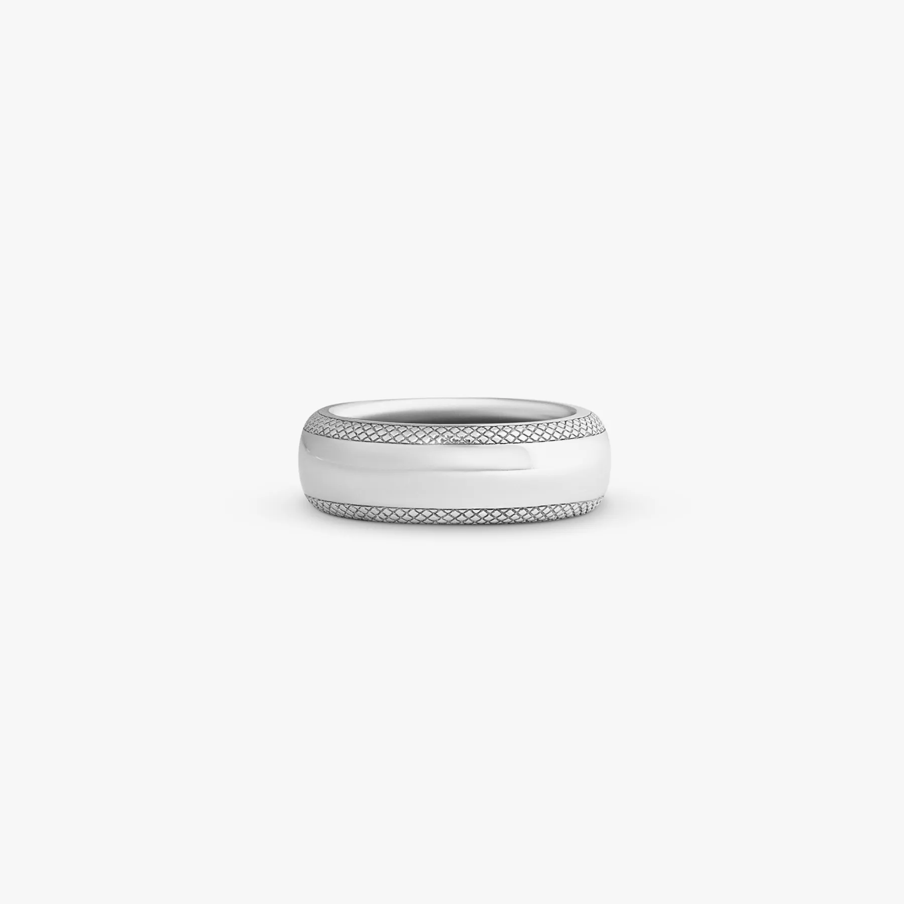 Signature Band Ring In Rhodium Plated Sterling Silver sold by Tateossian product image thumbnail 3