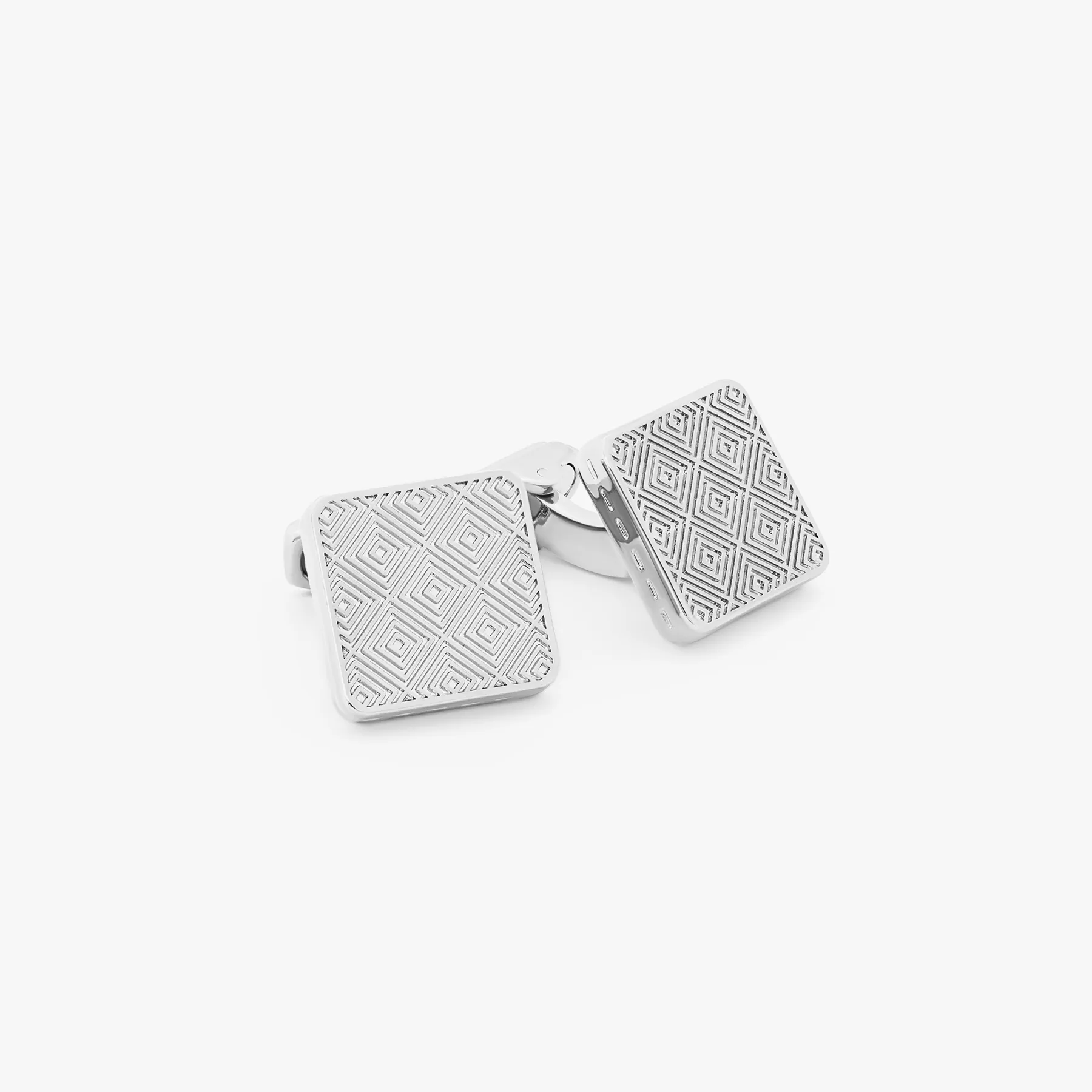 Thompson Silver Palladium Plated Metalico Energy Cufflinks sold by Tateossian