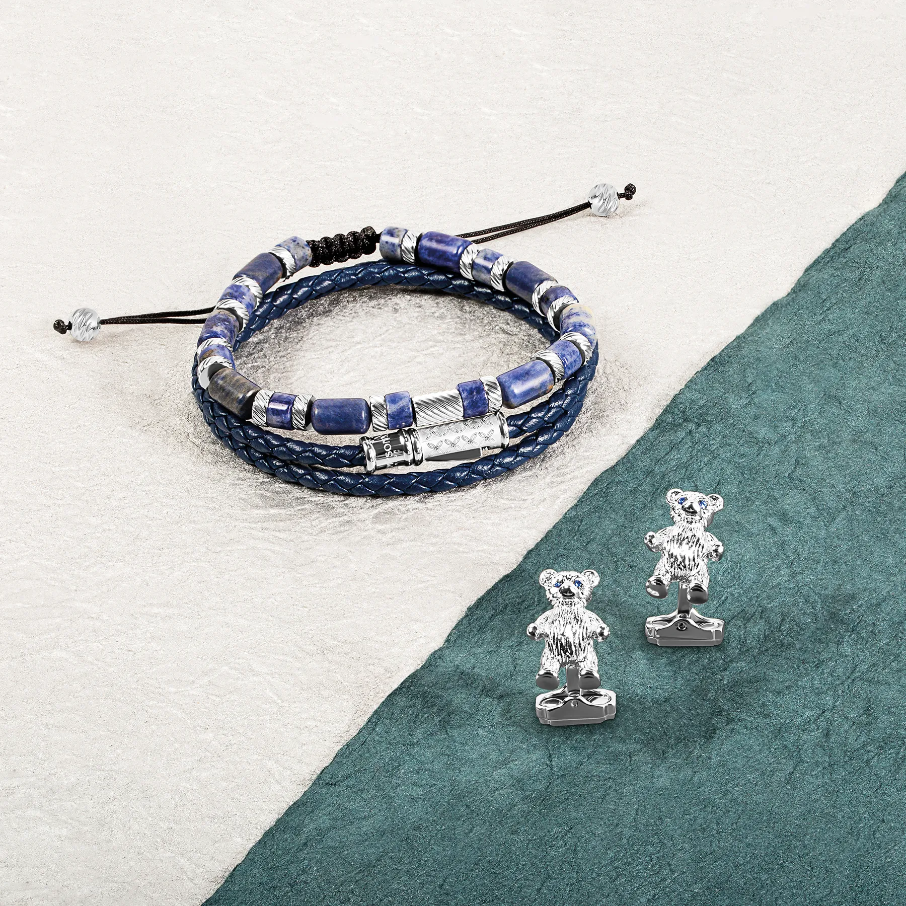 Thompson Sodalite Twist Beaded Bracelet sold by Tateossian product image thumbnail 2